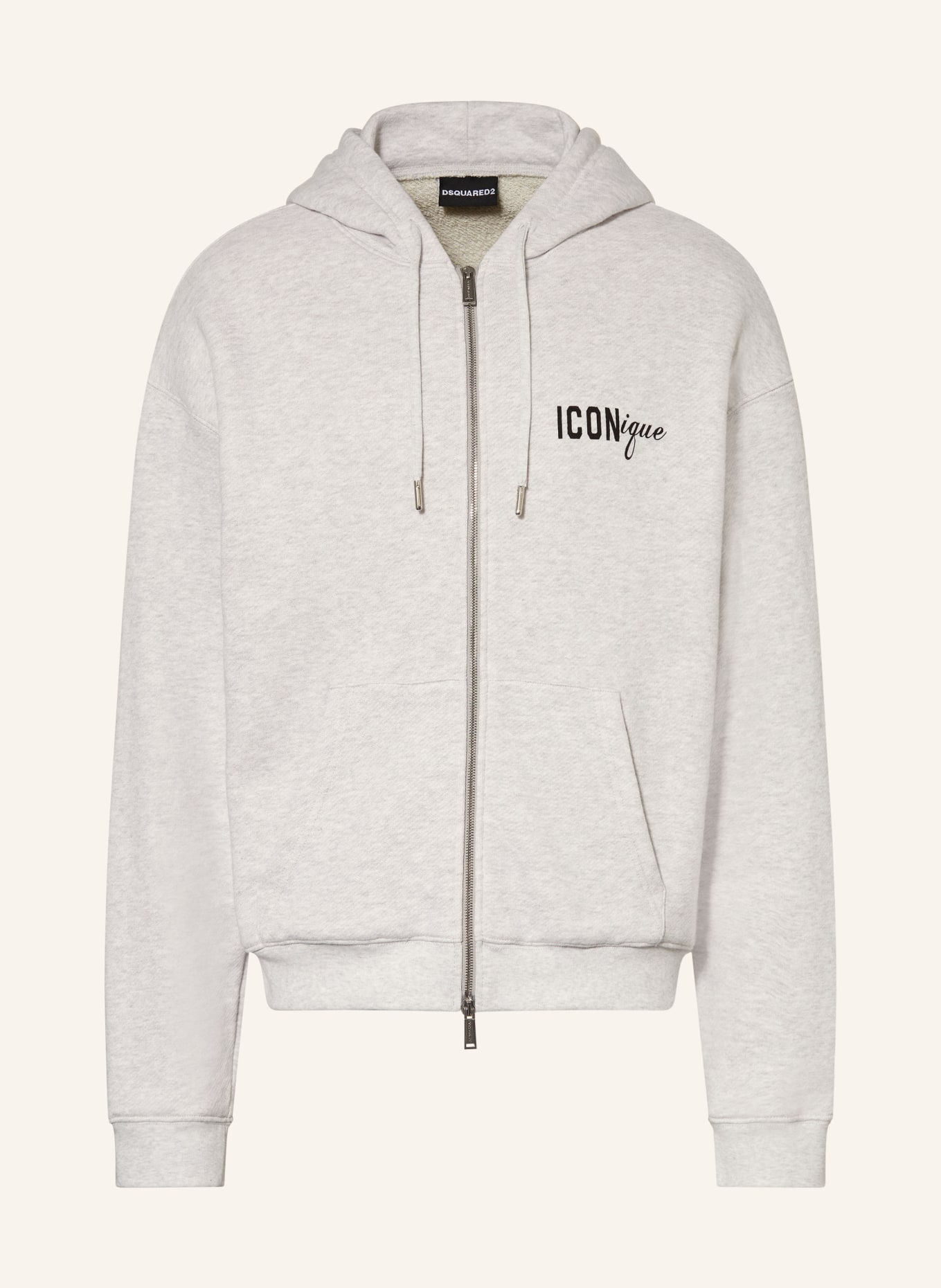 DSQUARED2 Sweatjacke: HELLGRAU / KHAKI / DUNKELBLAU