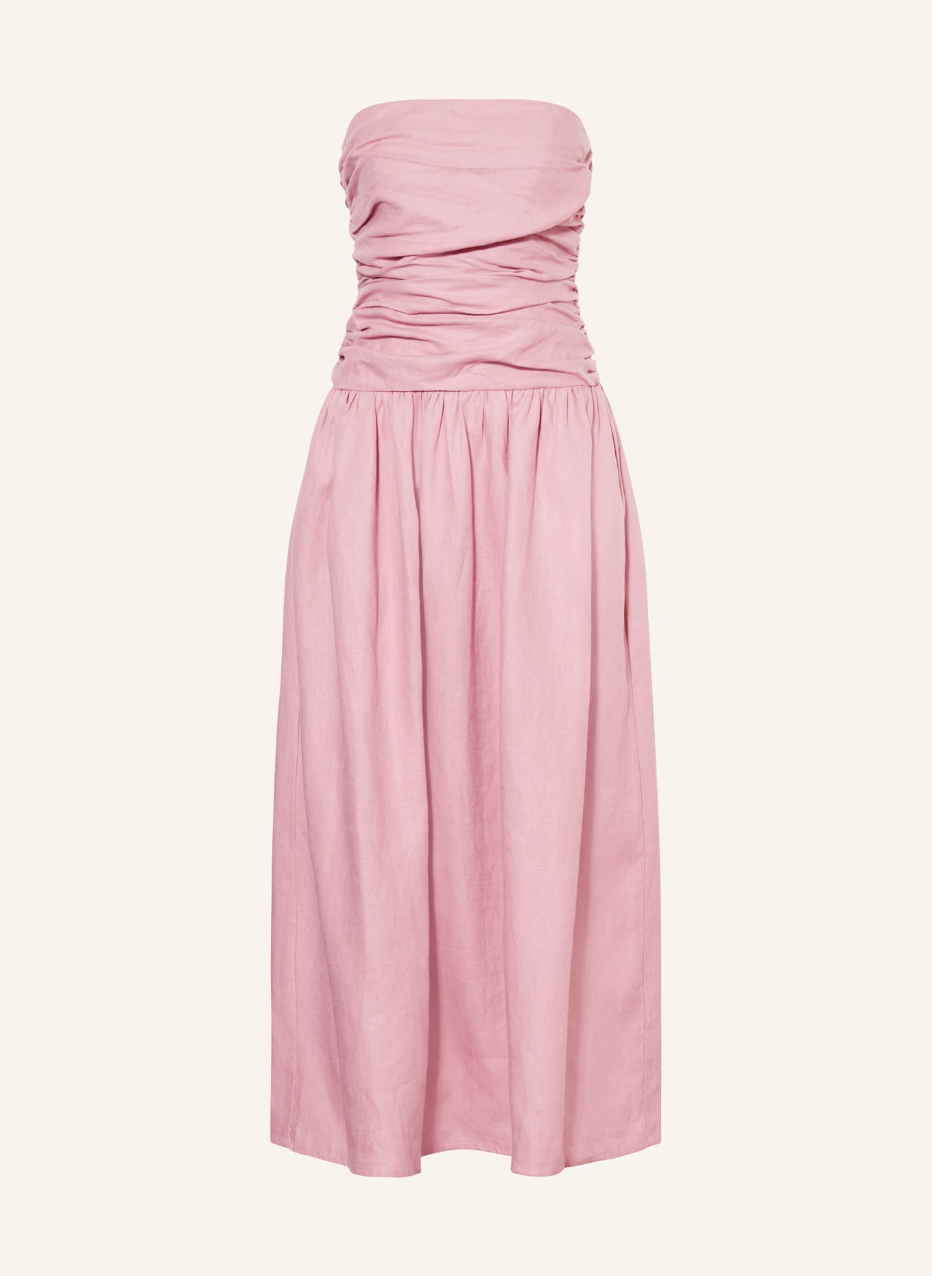 FAITHFULL THE BRAND Off-Shoulder-Kleid SACHA aus Leinen: ROSA