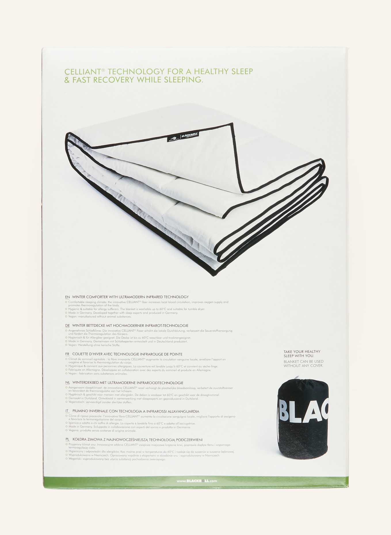BLACKROLL Winterdecke RECOVERY BLANKET WINTER: ECRU