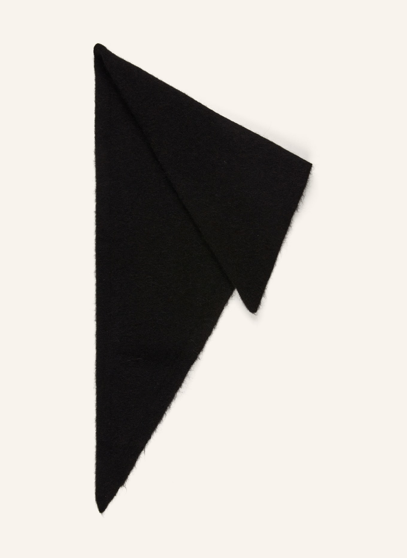 ARKET Triangular scarf with alpaca: BLACK