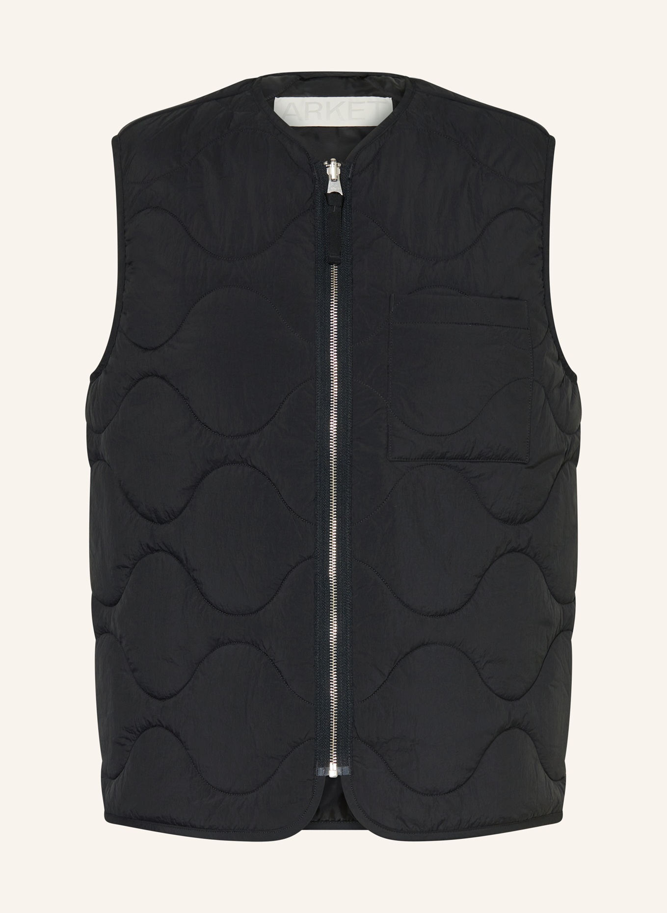 ARKET Steppweste: SCHWARZ