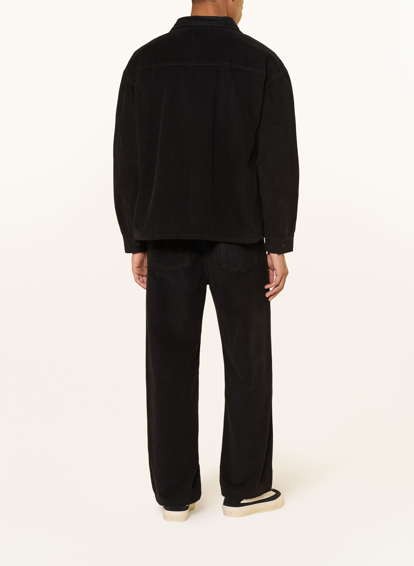 PEGADOR Oversized-Overshirt BILASPUR Comfort Fit z sztruksu: CZARNY