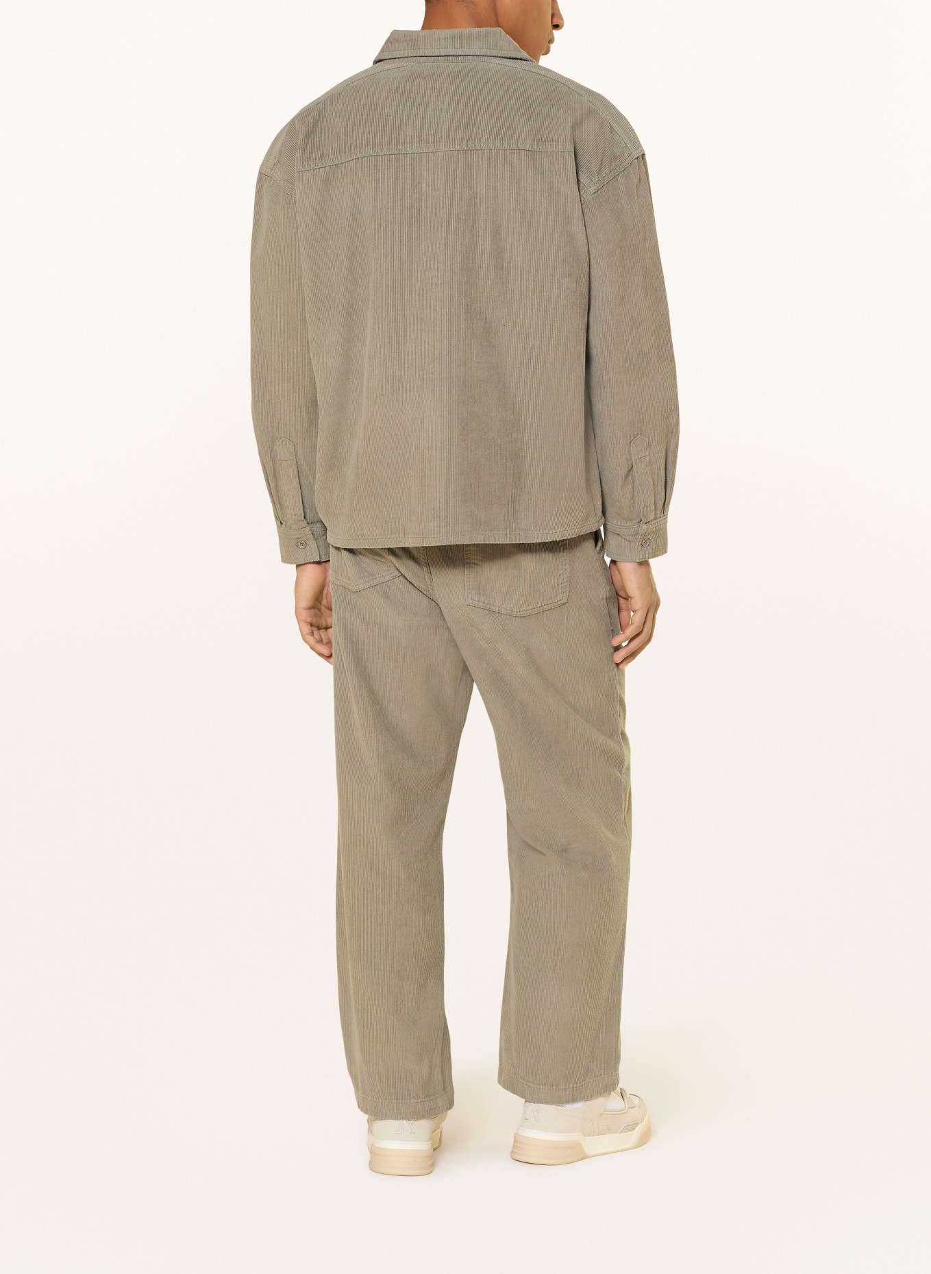PEGADOR Oversized-Overshirt BILASPUR Comfort Fit z sztruksu: SZARY
