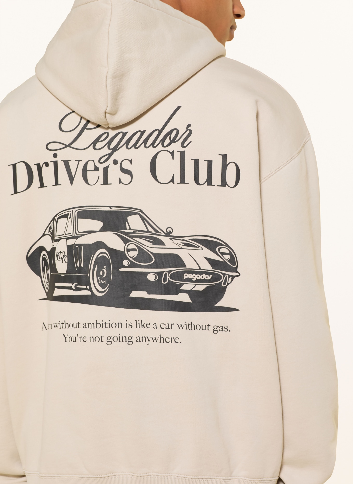 PEGADOR Oversized-Hoodie BRIXEN: CREME / SCHWARZ