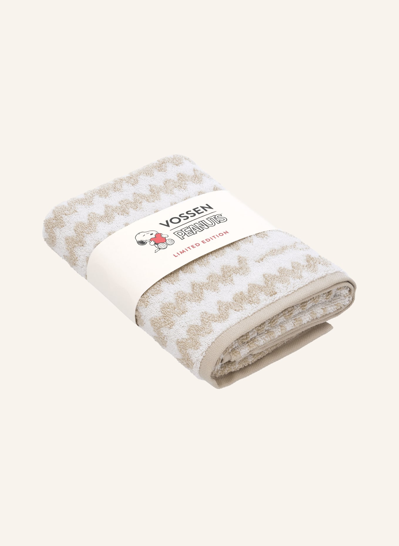 VOSSEN Handtuch CHARLIE BROWN: BEIGE / CREME