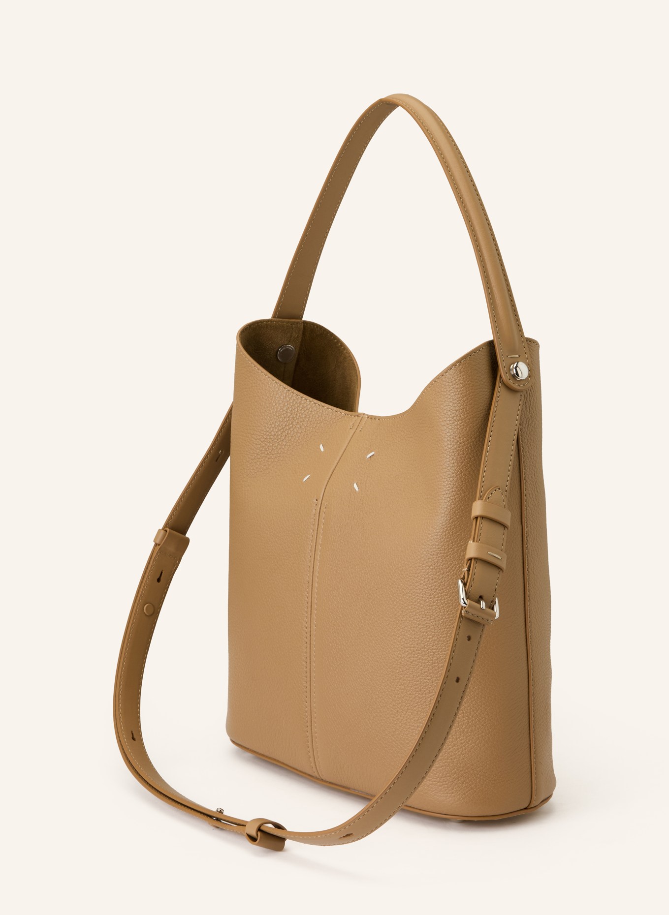 Maison Margiela Beuteltasche DRESS-AGE: CAMEL / SILBER