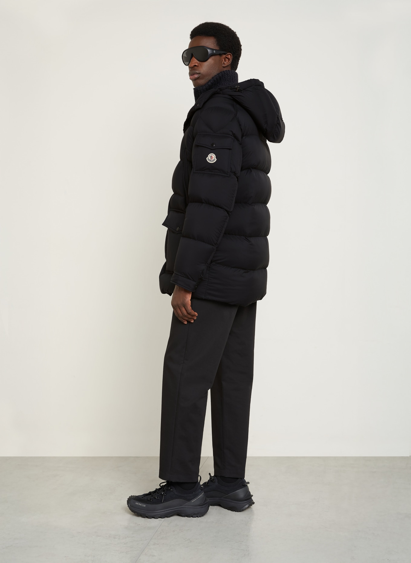 MONCLER Kurtka puchowa BRETAGNE: CZARNY