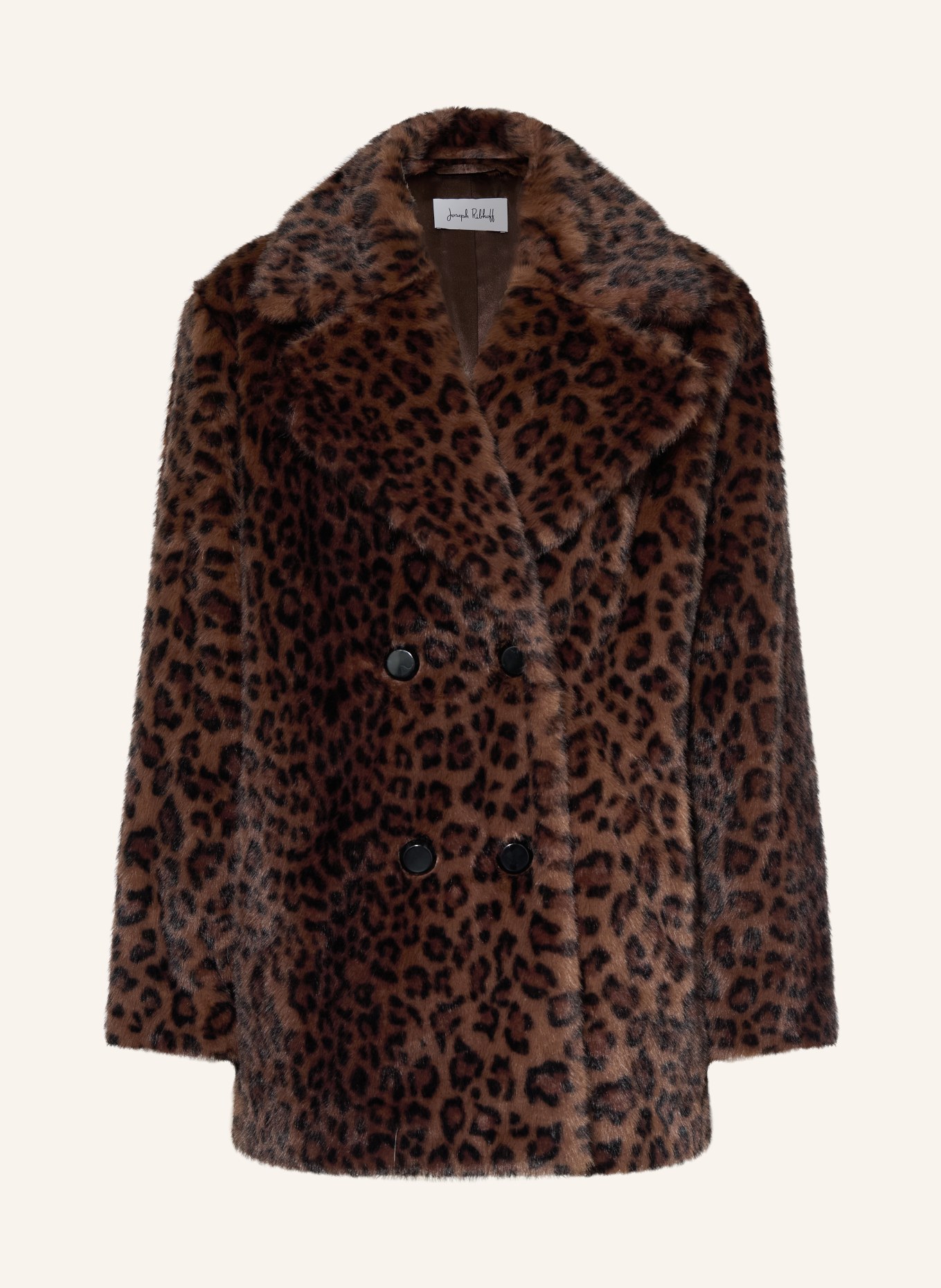 Joseph Ribkoff Kunstfell-Jacke: DUNKELBRAUN / SCHWARZ