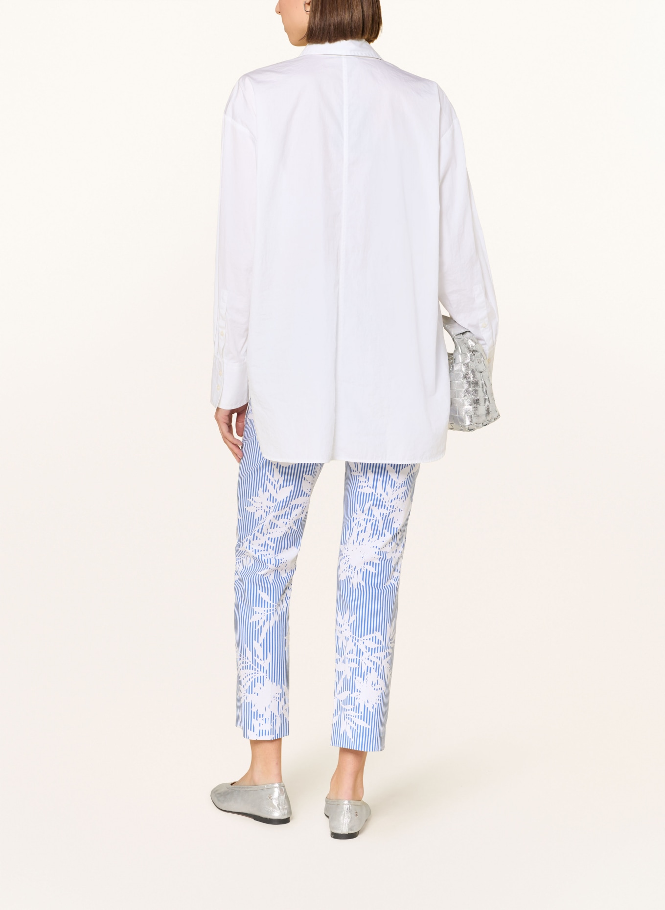 Joseph Ribkoff 7/8 pants: BLUE / WHITE
