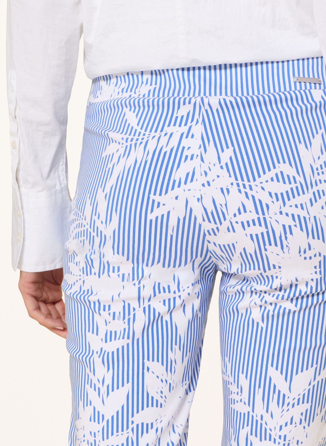 Joseph Ribkoff 7/8 pants: BLUE / WHITE