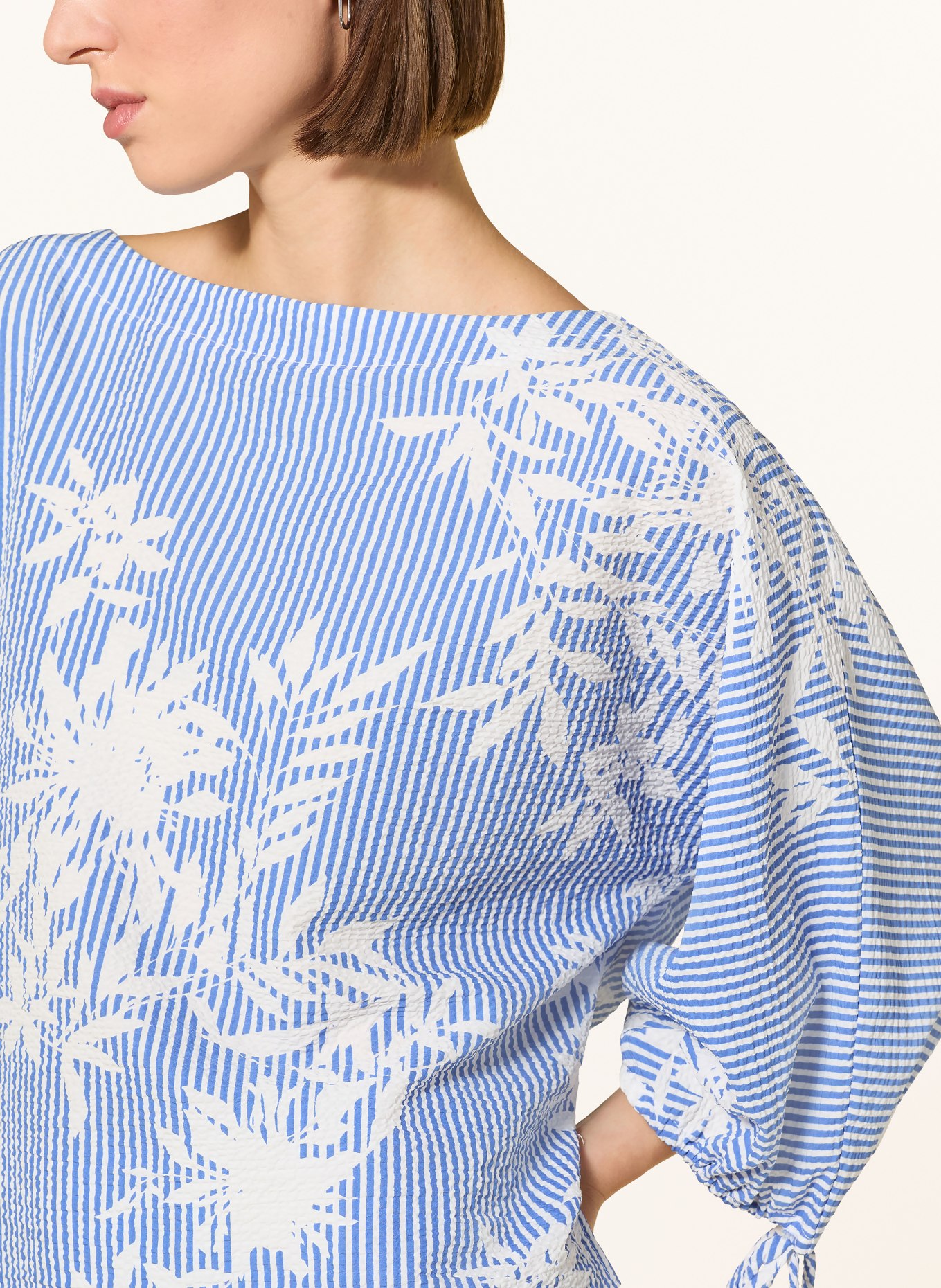 Joseph Ribkoff Blusenshirt mit 3/4-Arm: HELLBLAU / WEISS