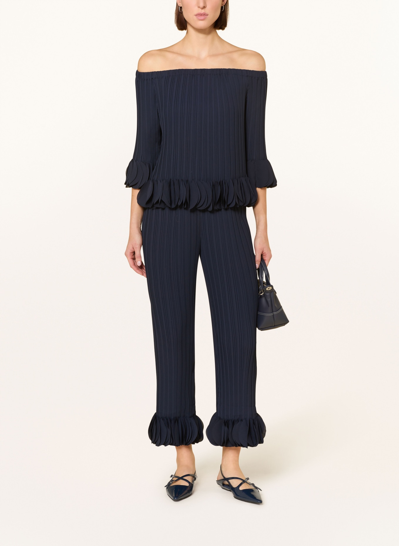 Joseph Ribkoff Pleated pants: DARK BLUE