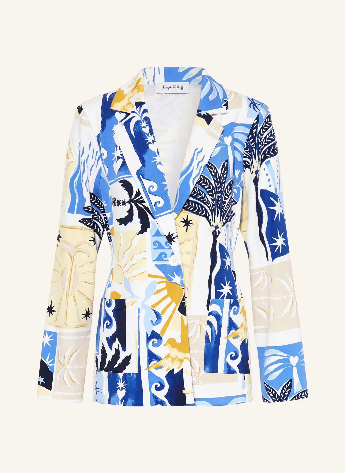 Joseph Ribkoff blazer: BLUE / YELLOW / WHITE