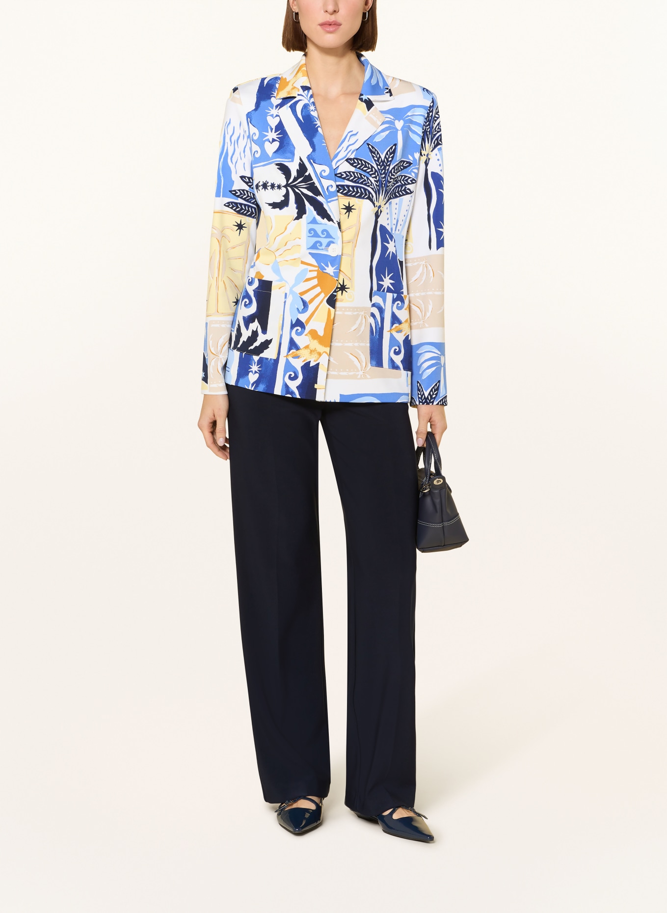 Joseph Ribkoff blazer: BLUE / YELLOW / WHITE
