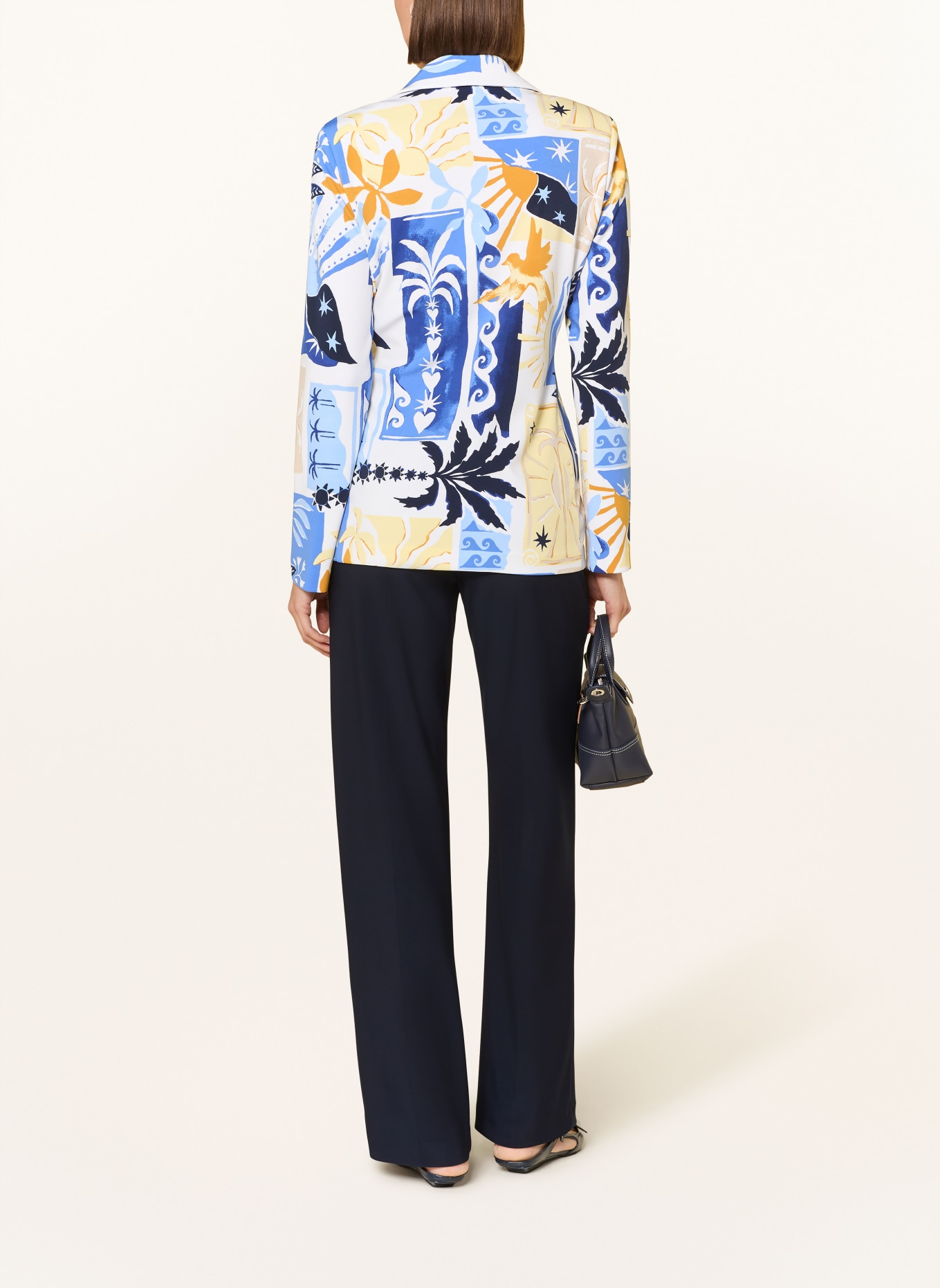 Joseph Ribkoff blazer: BLUE / YELLOW / WHITE