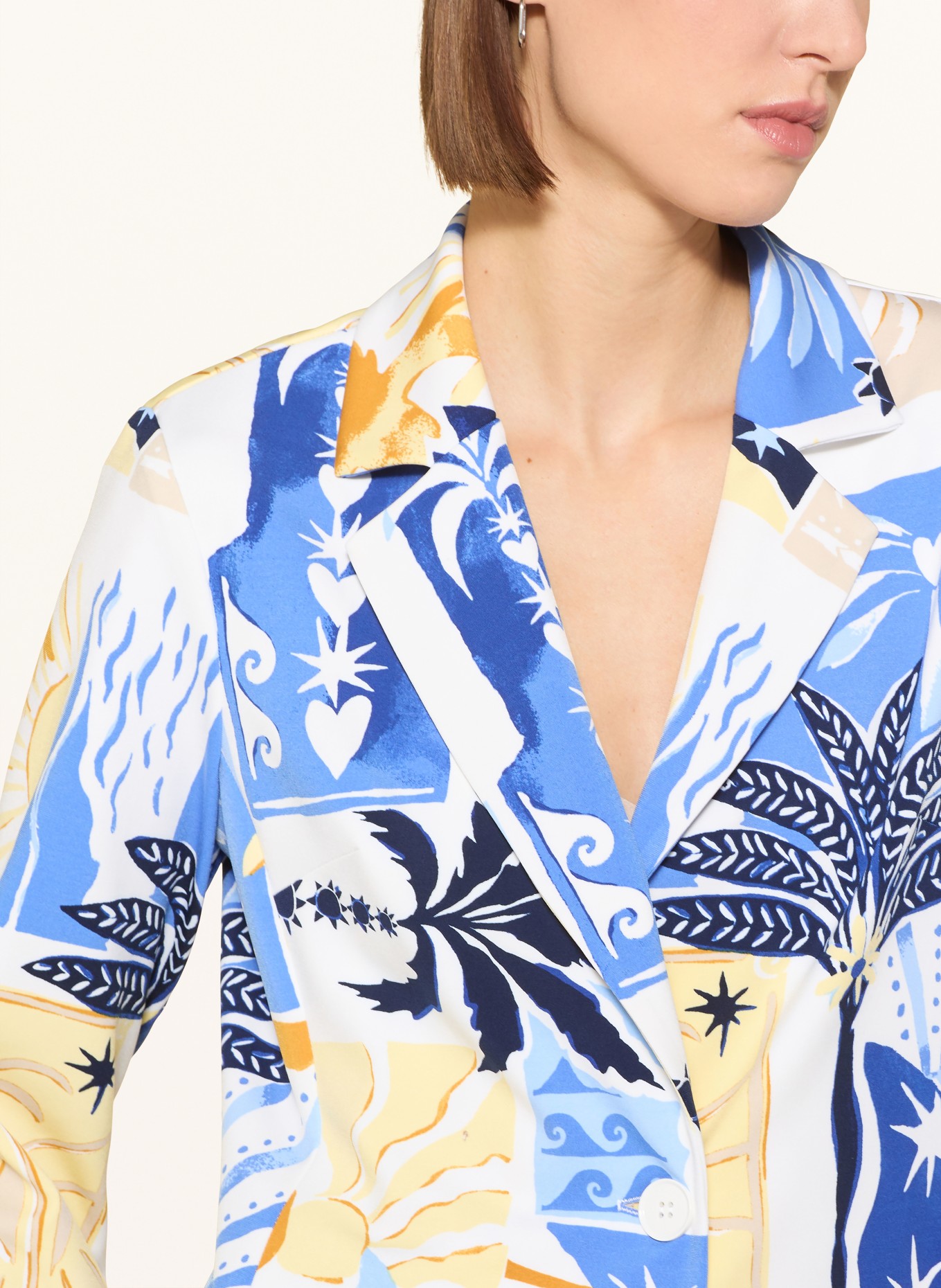 Joseph Ribkoff blazer: BLUE / YELLOW / WHITE
