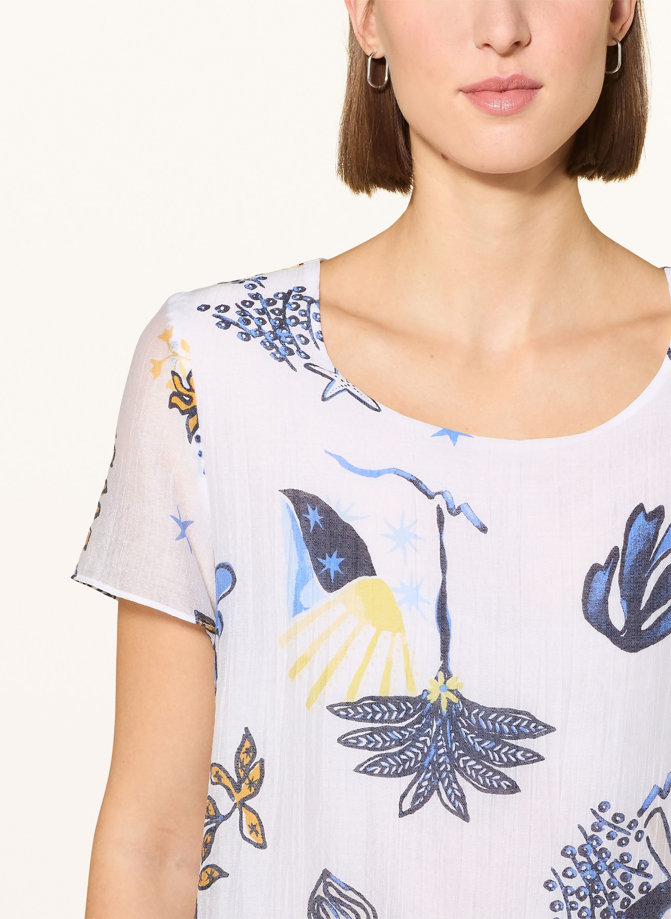 Joseph Ribkoff Blusenshirt: WEISS / GELB / BLAU