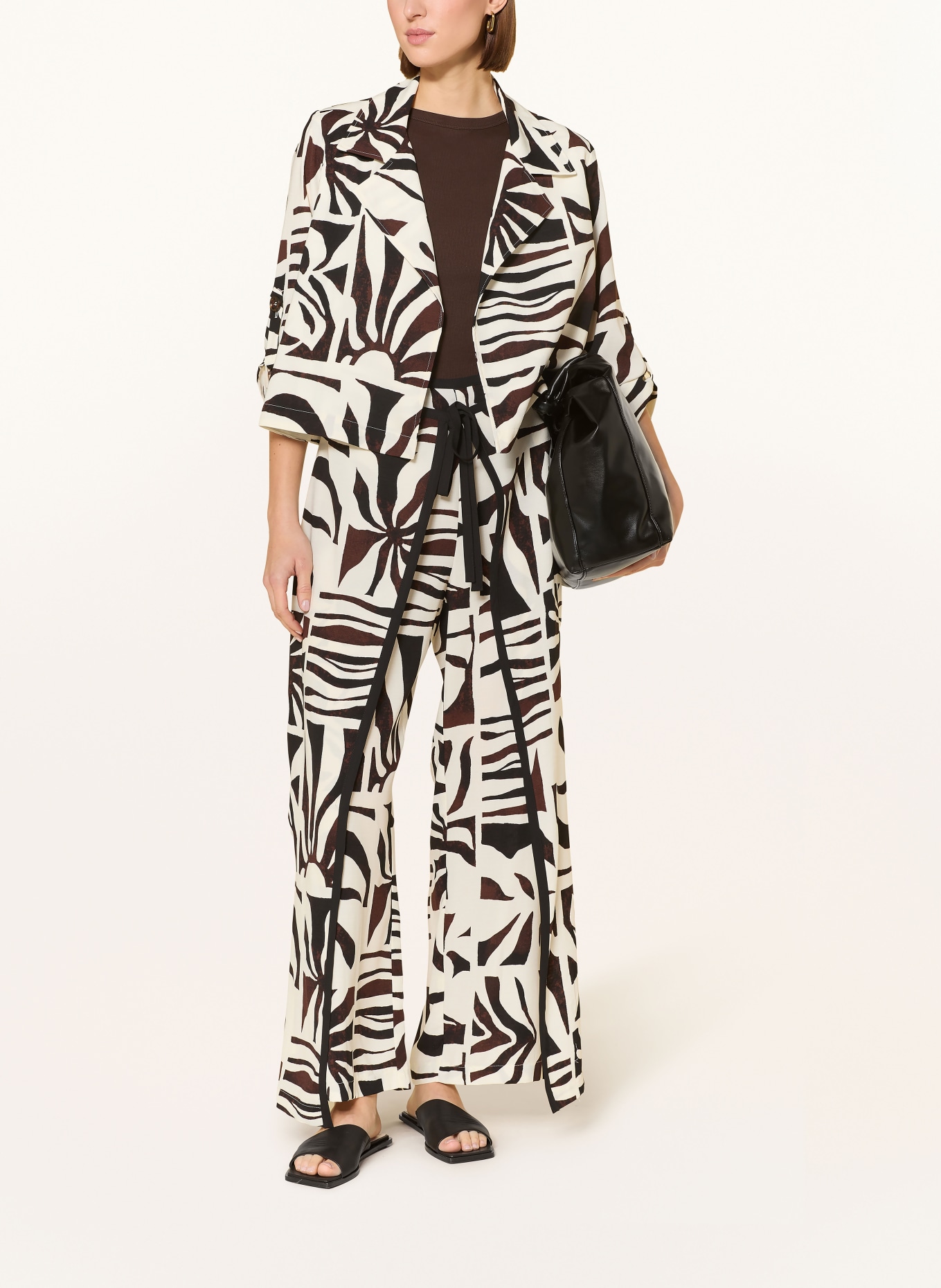 Joseph Ribkoff spodnie: KREMOWY / CIEMNOBRĄZOWY