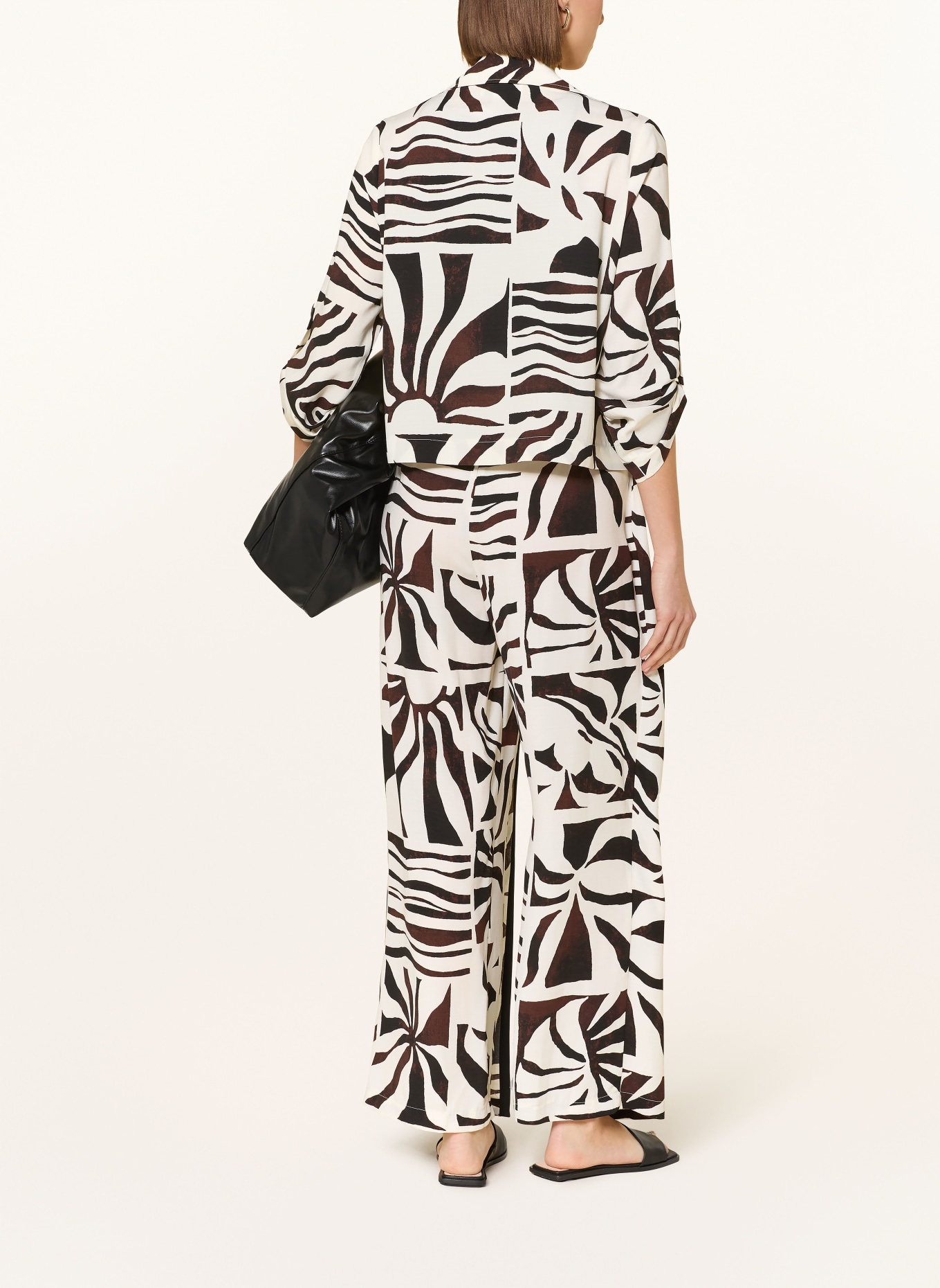 Joseph Ribkoff Marynarka z rękawami 3/4: BIAŁY / CIEMNOBRĄZOWY