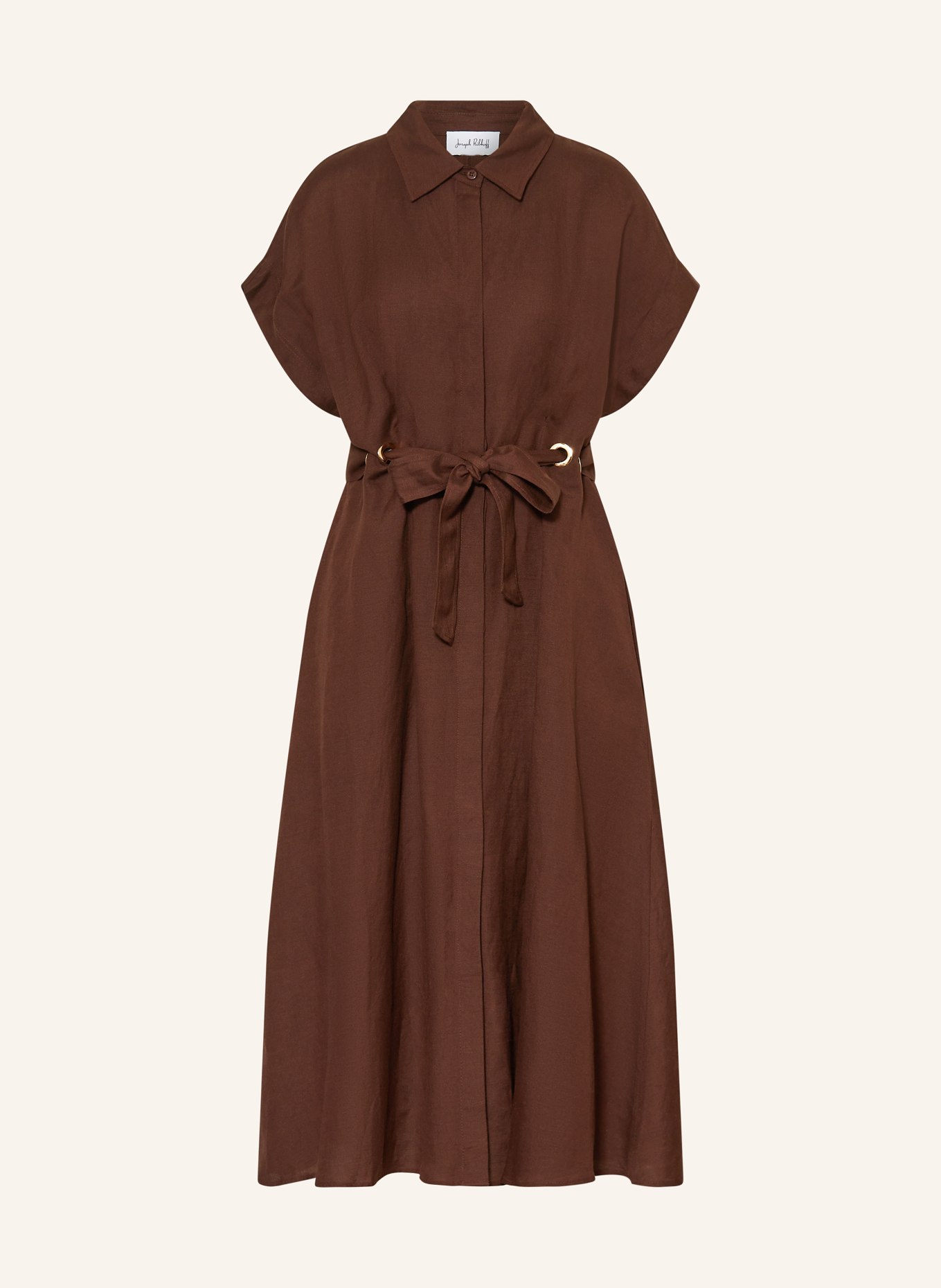 Joseph Ribkoff Overhemdjurk met linnen: MARRON FONCÉ