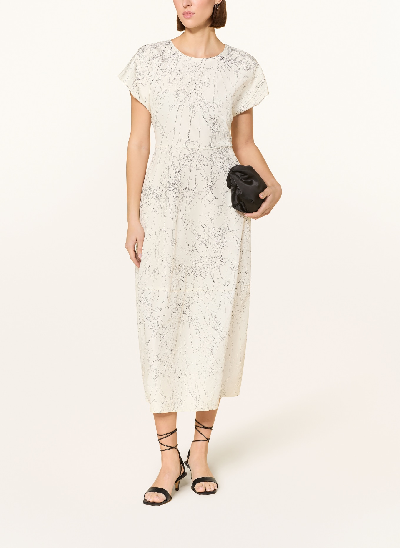 Joseph Ribkoff Kleid: CREME / DUNKELGRAU