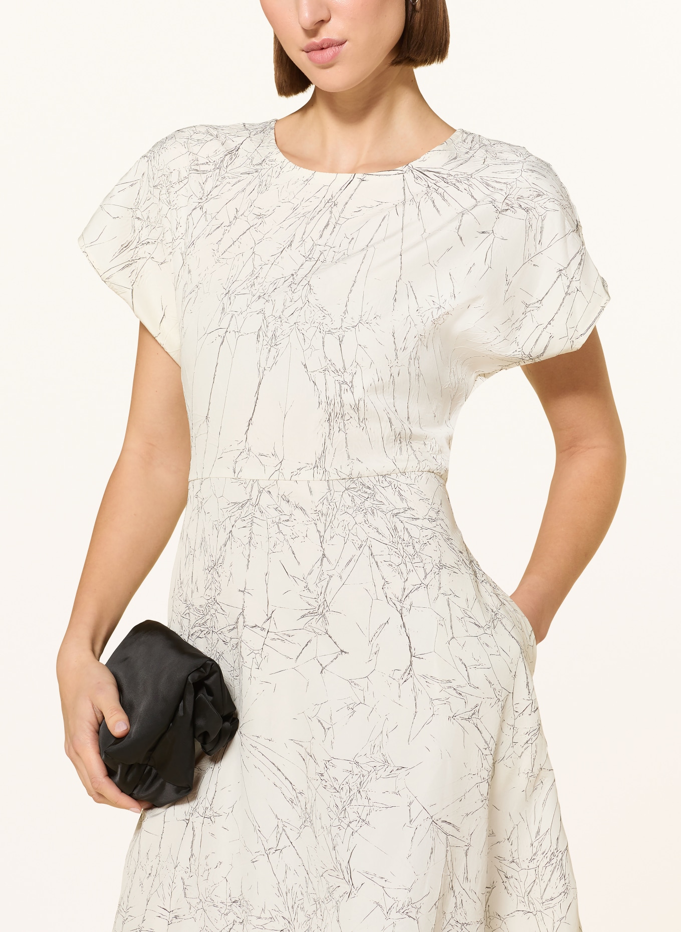 Joseph Ribkoff Kleid: CREME / DUNKELGRAU