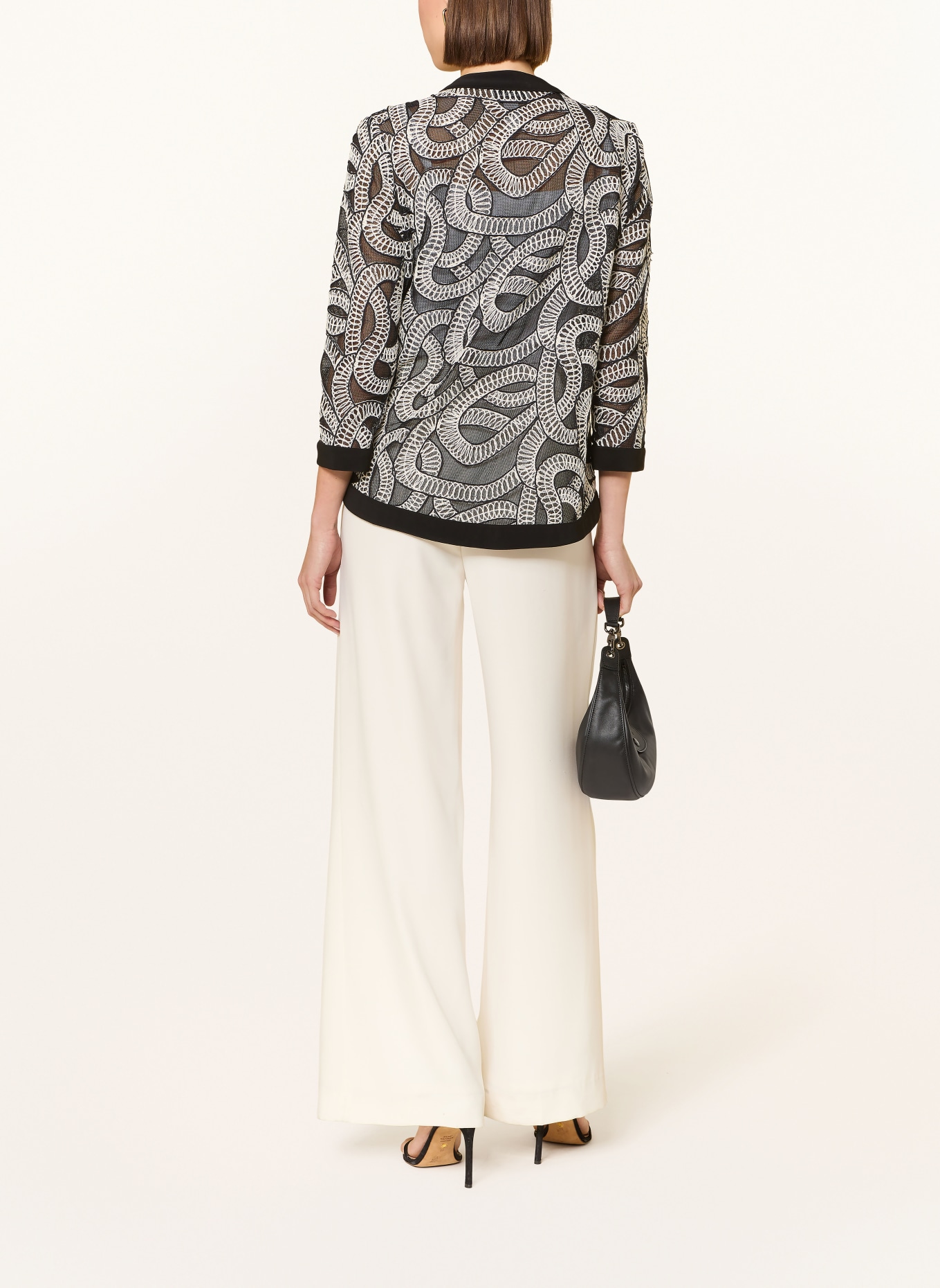 Joseph Ribkoff Jas met 3/4-mouwen: ZWART / WIT