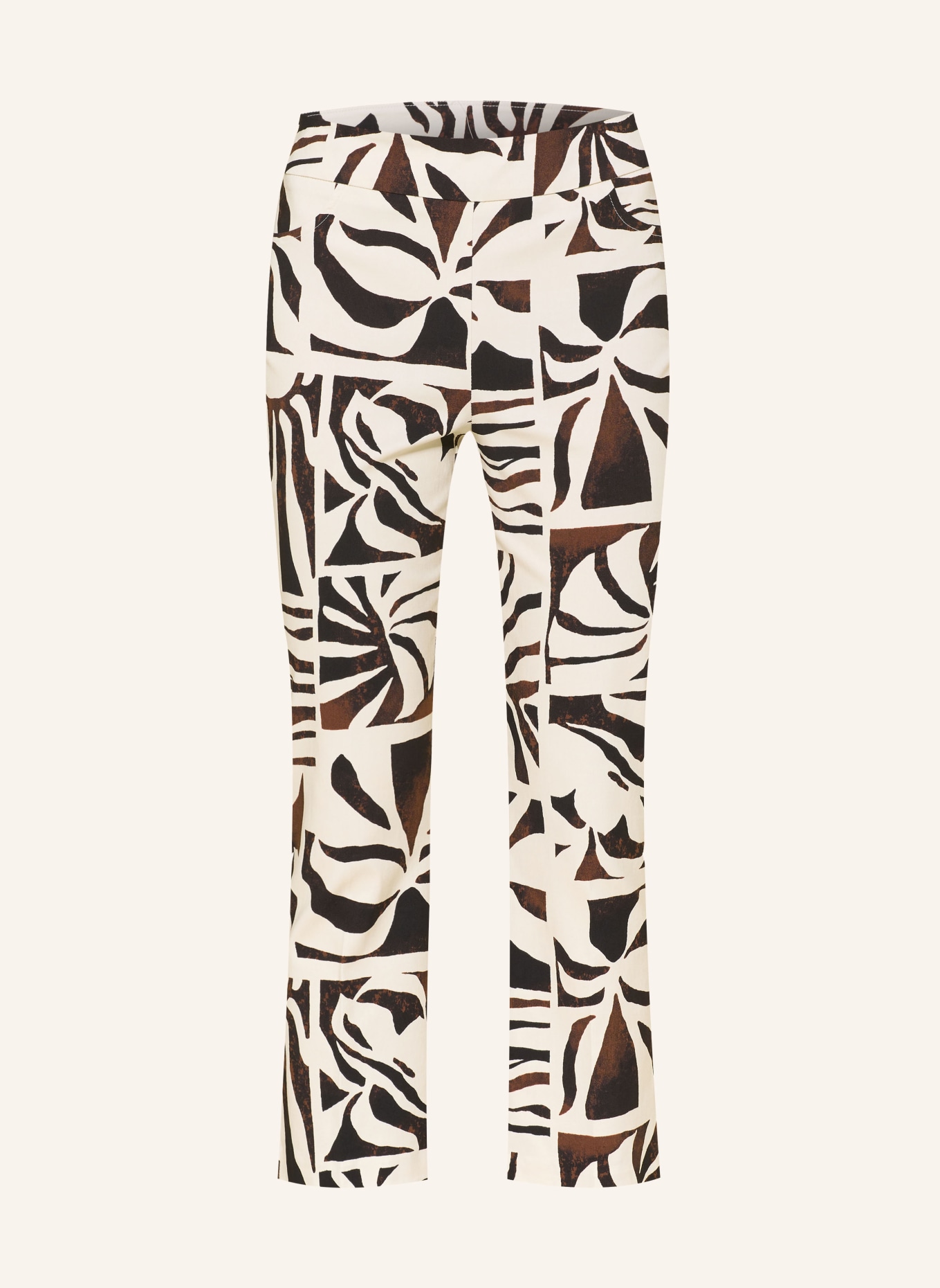 Joseph Ribkoff Spodnie 7/8: BIAŁY / CIEMNOBRĄZOWY