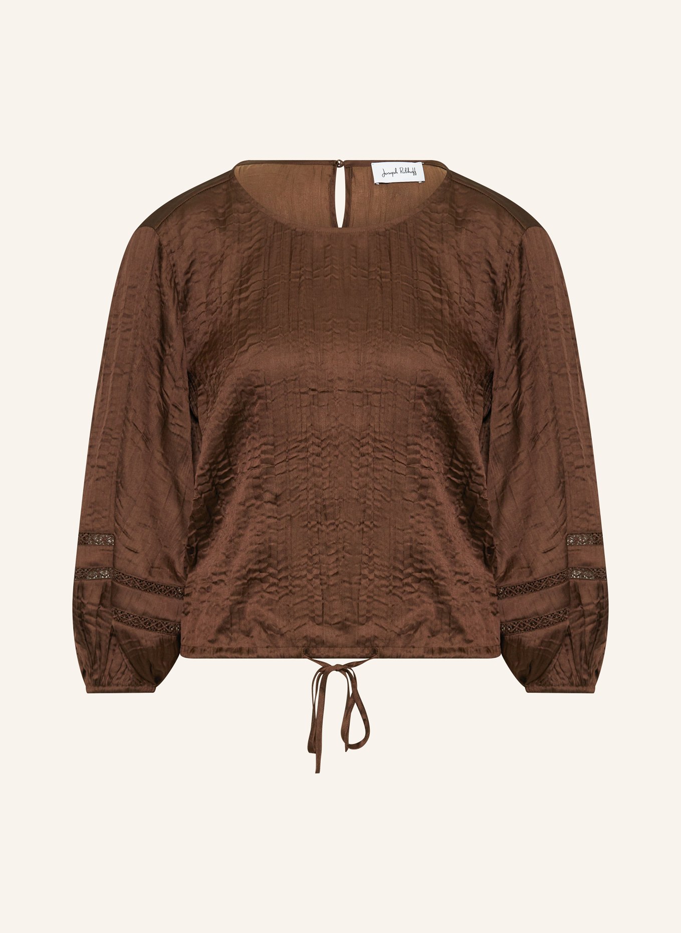 Joseph Ribkoff Blouse met 3/4-mouwen: MARRON FONCÉ