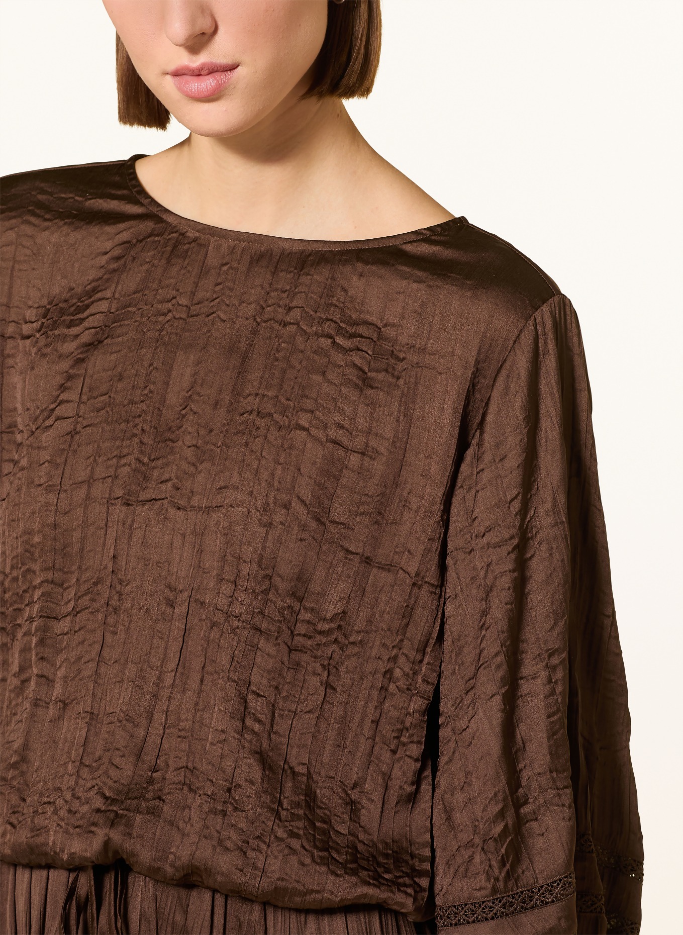 Joseph Ribkoff Blouse met 3/4-mouwen: MARRON FONCÉ