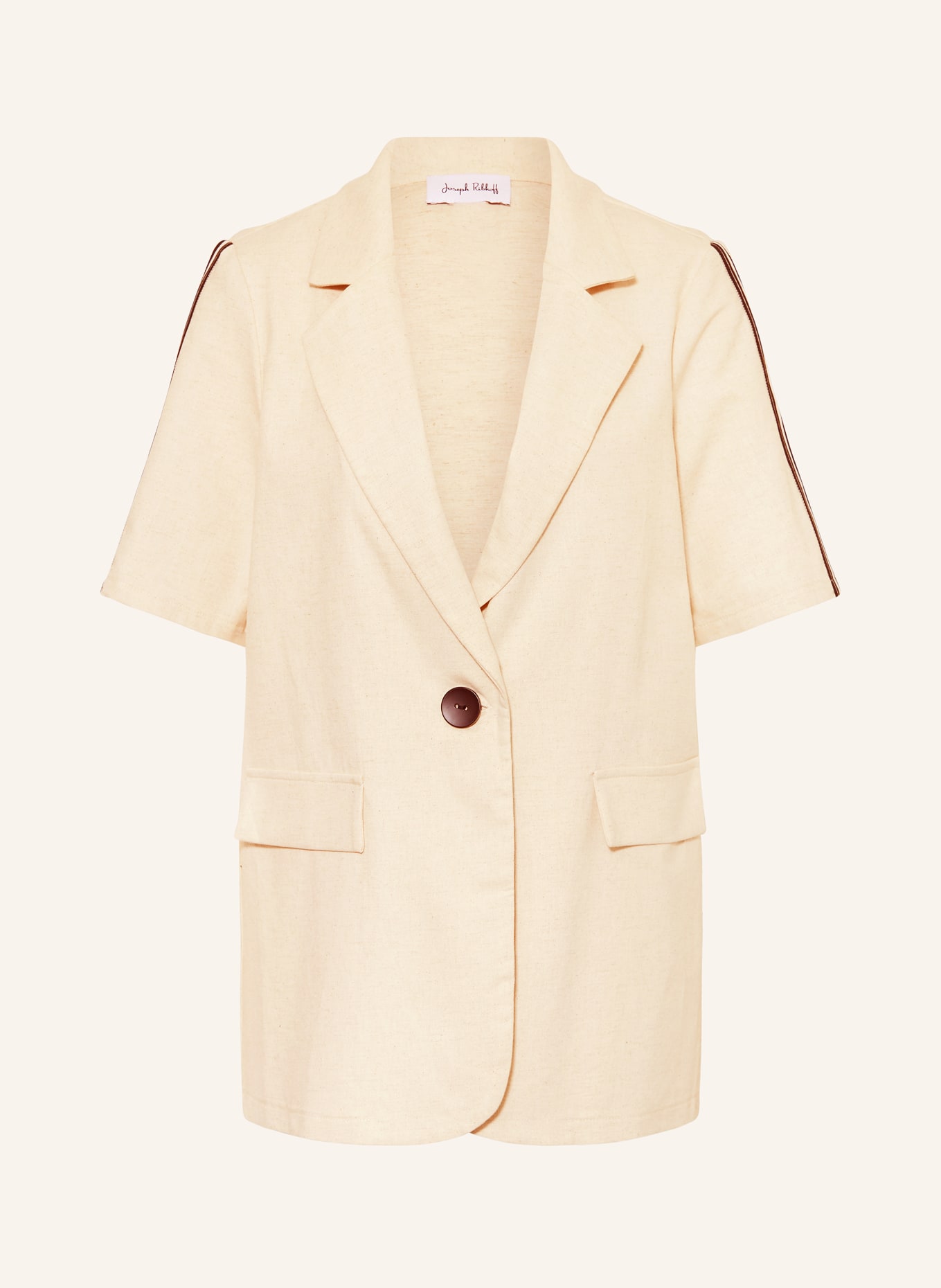 Joseph Ribkoff Blazer with linen: CREAM / WHITE / BLACK