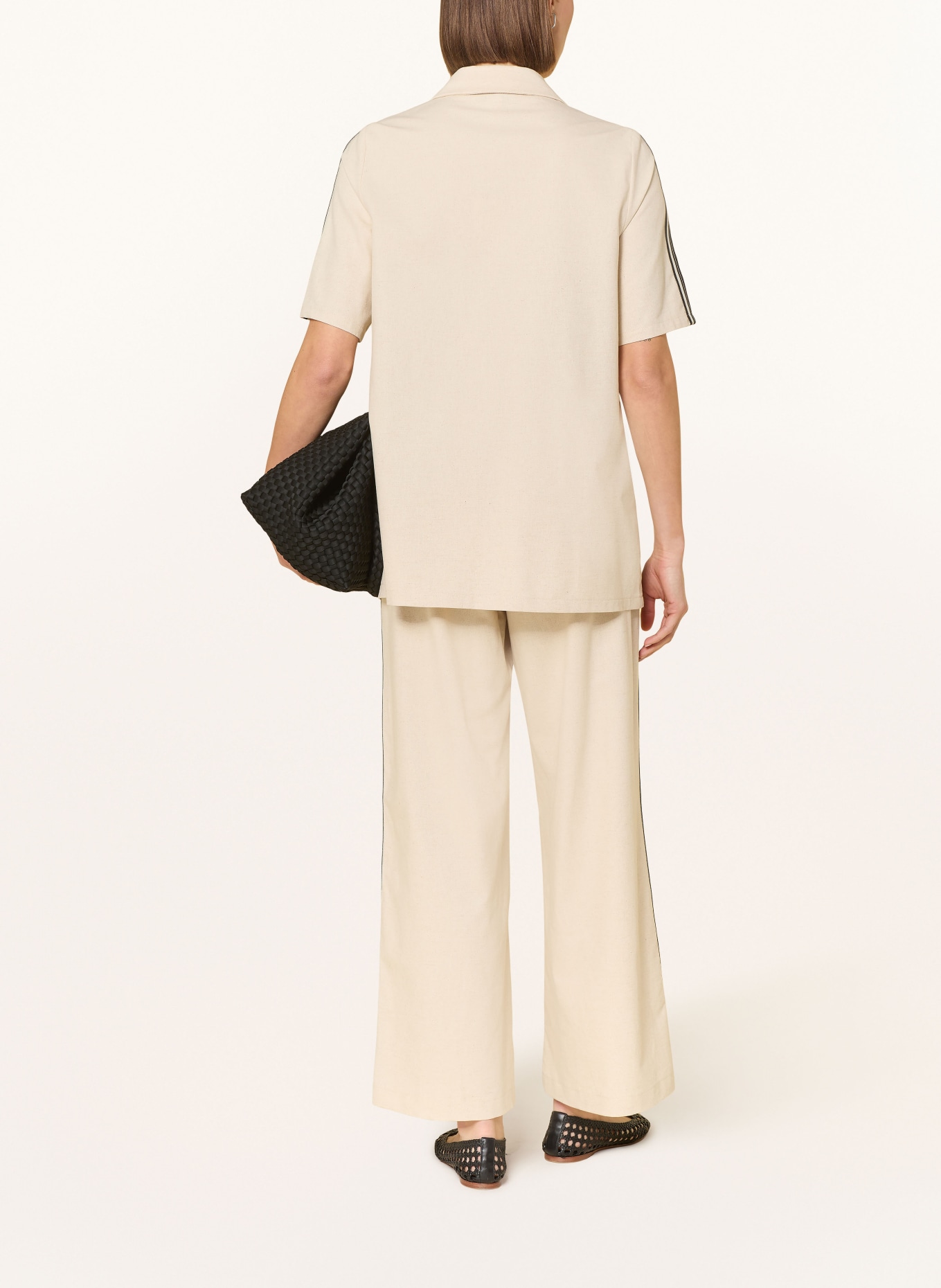 Joseph Ribkoff Blazer with linen: CREAM / WHITE / BLACK