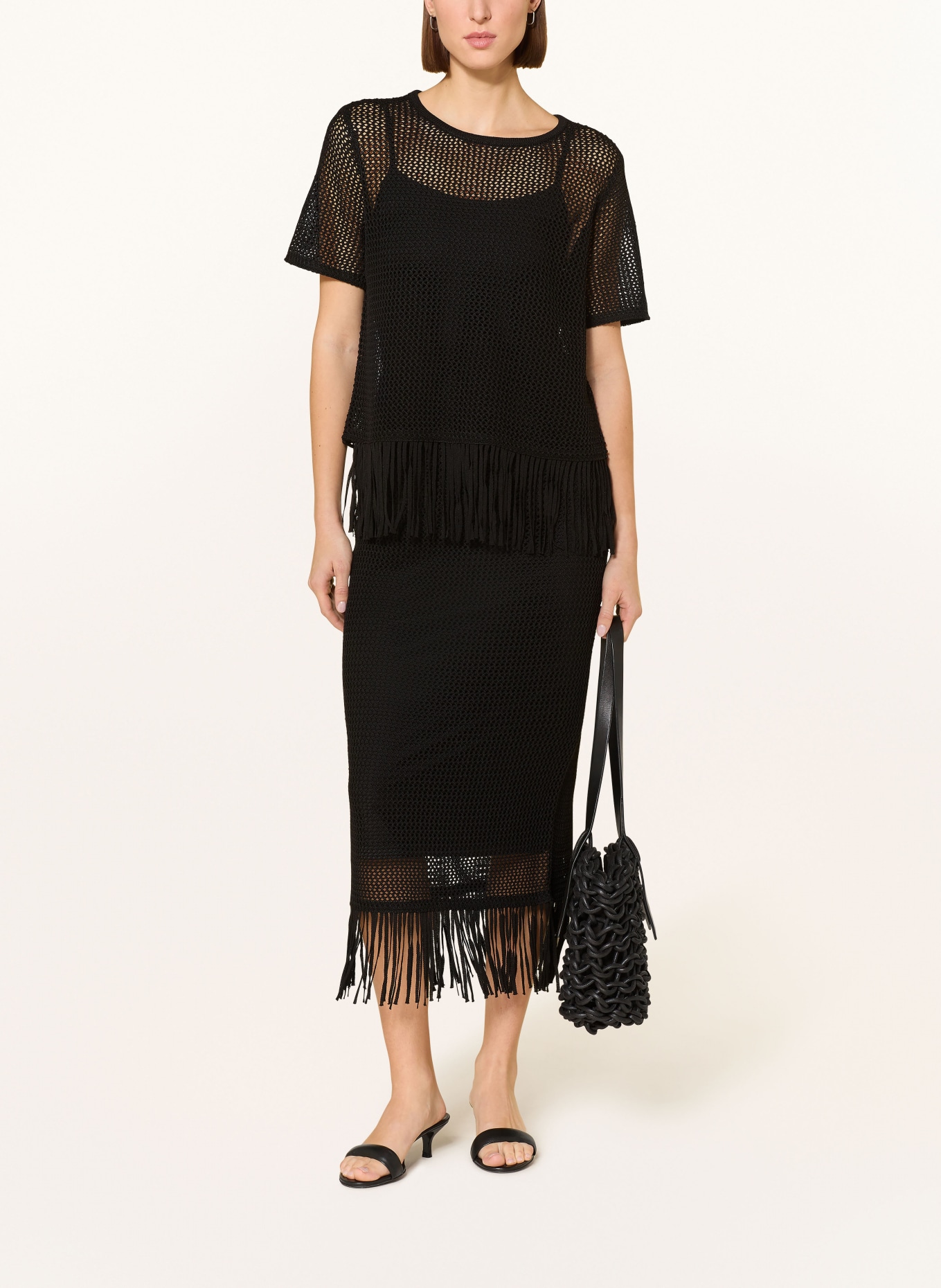 Joseph Ribkoff koszulka z dzianiny: CZARNY