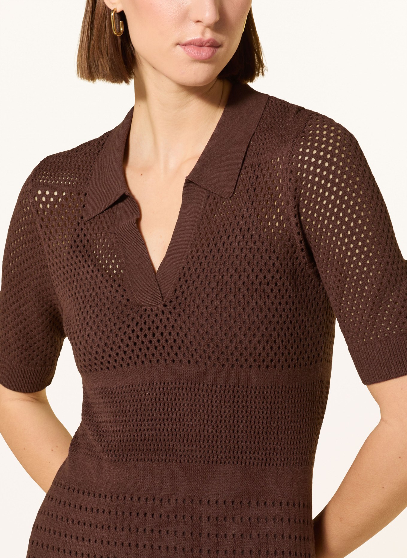 Joseph Ribkoff sukienka z dzianiny: CIEMNOBRĄZOWY