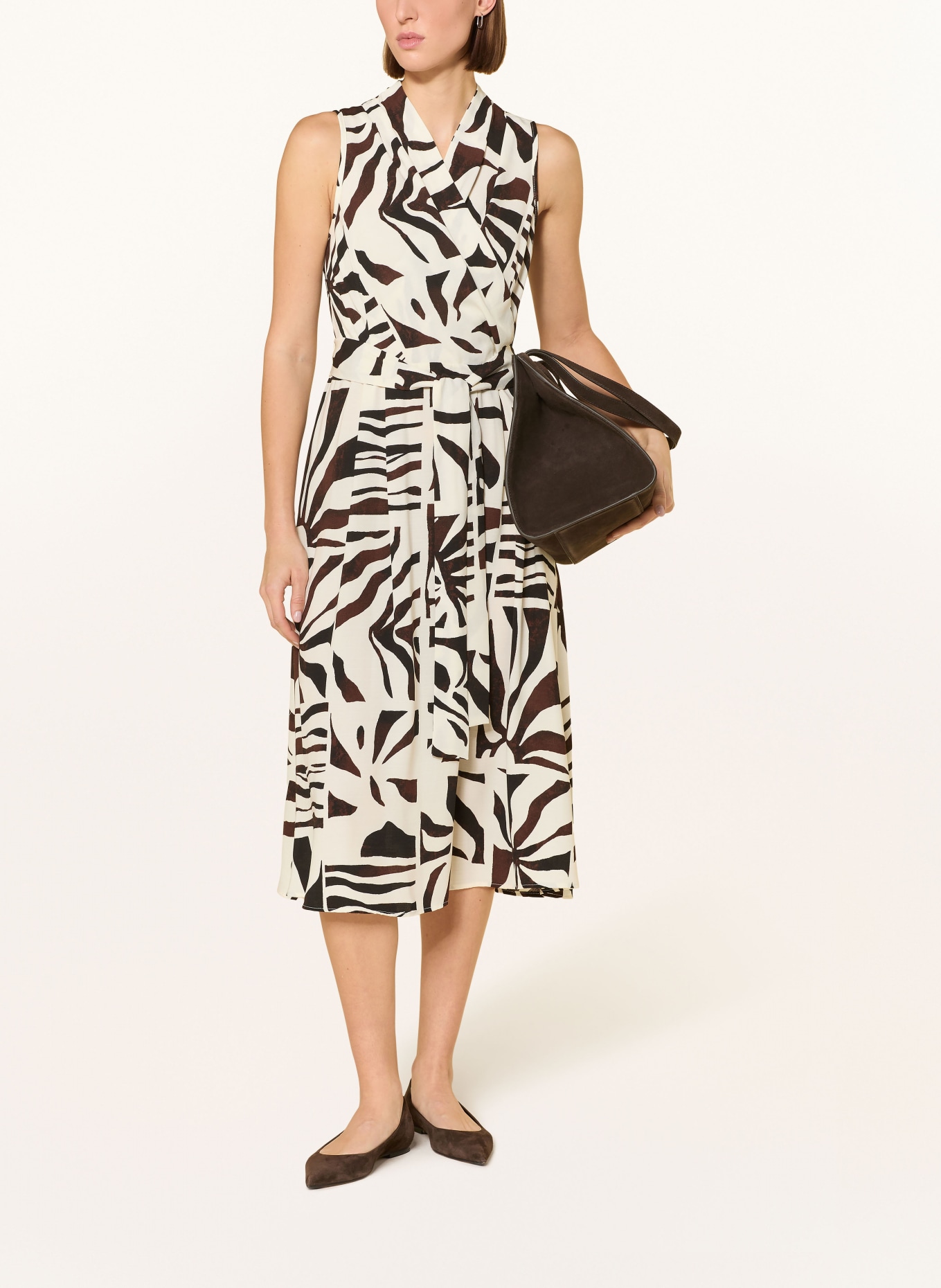 Joseph Ribkoff sukienka: KREMOWY / CIEMNOBRĄZOWY