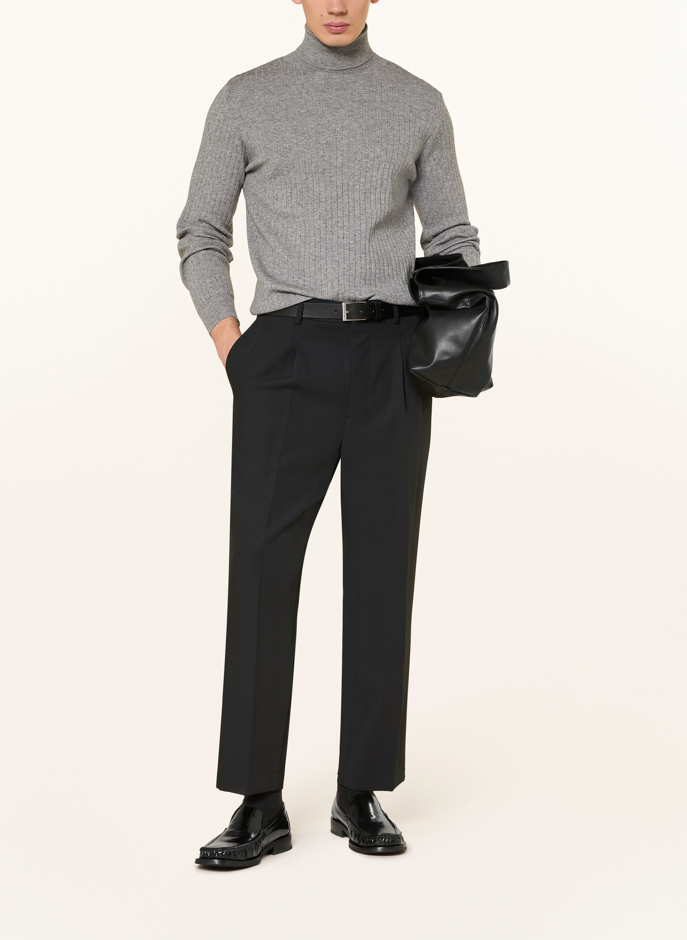 I'M BRIAN sweter z golfem: SZARY