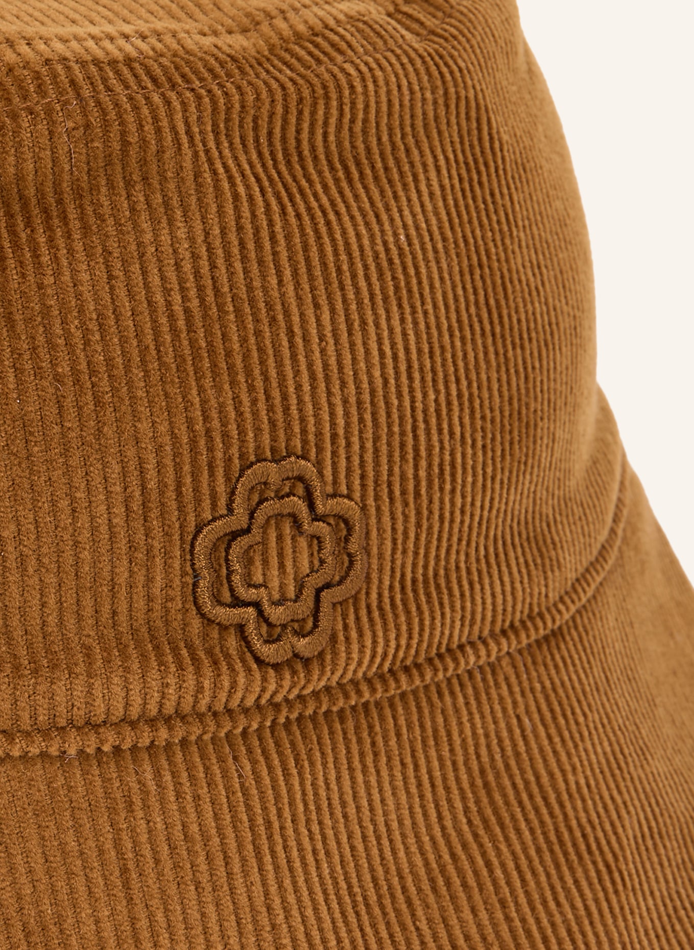 maje Bucket-Hat aus Cord: COGNAC