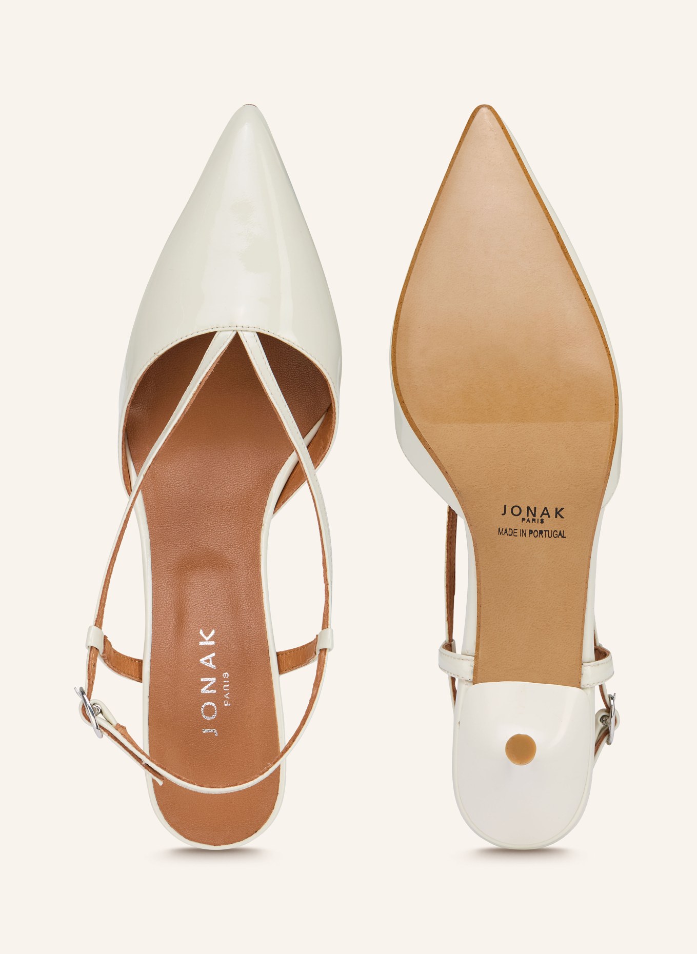 JONAK Slingpumps DUO: WEISS