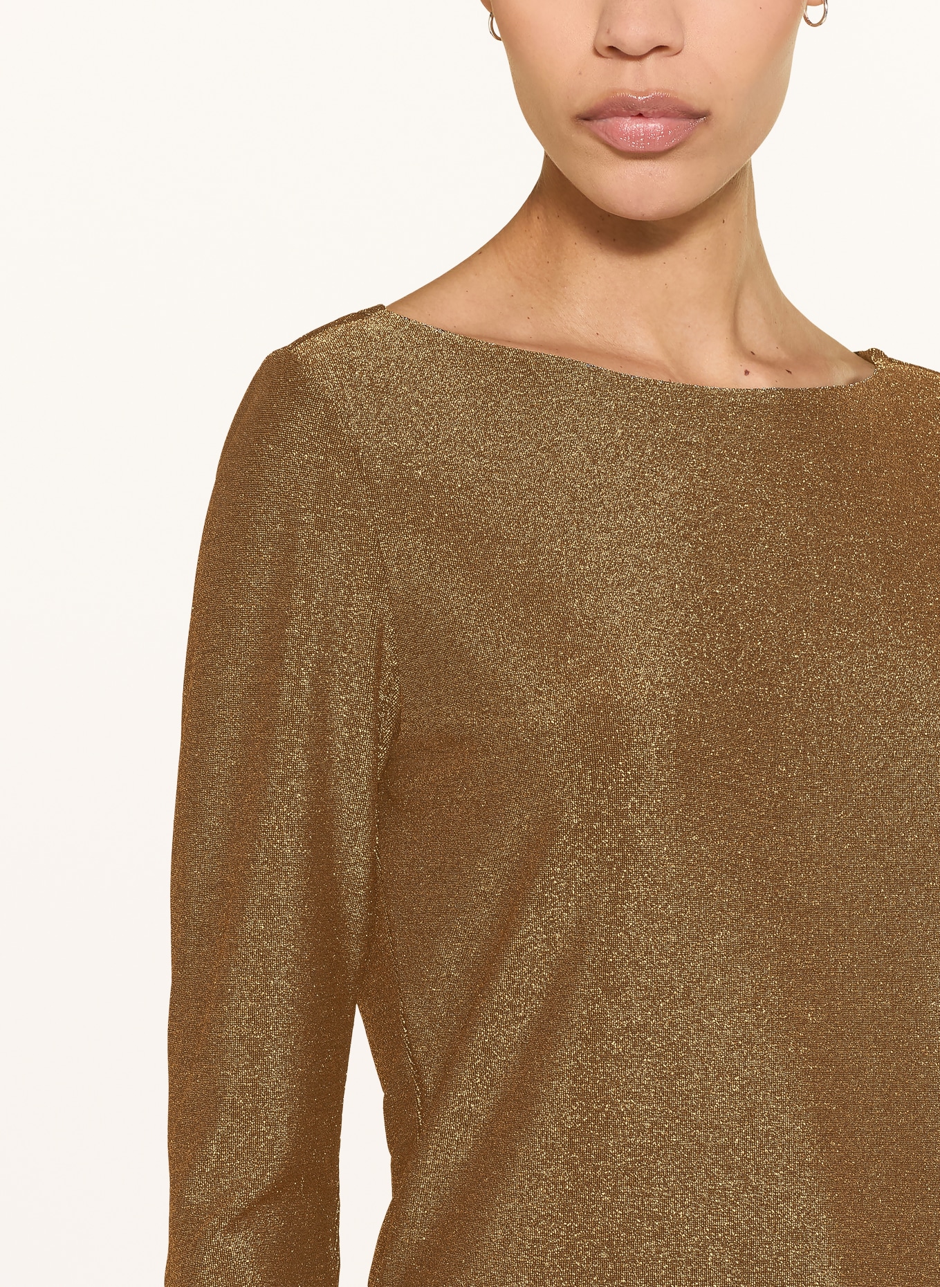 HOBBS Shirt SONYA mit 3/4-Arm und Glitzergarn: GOLD / SCHWARZ