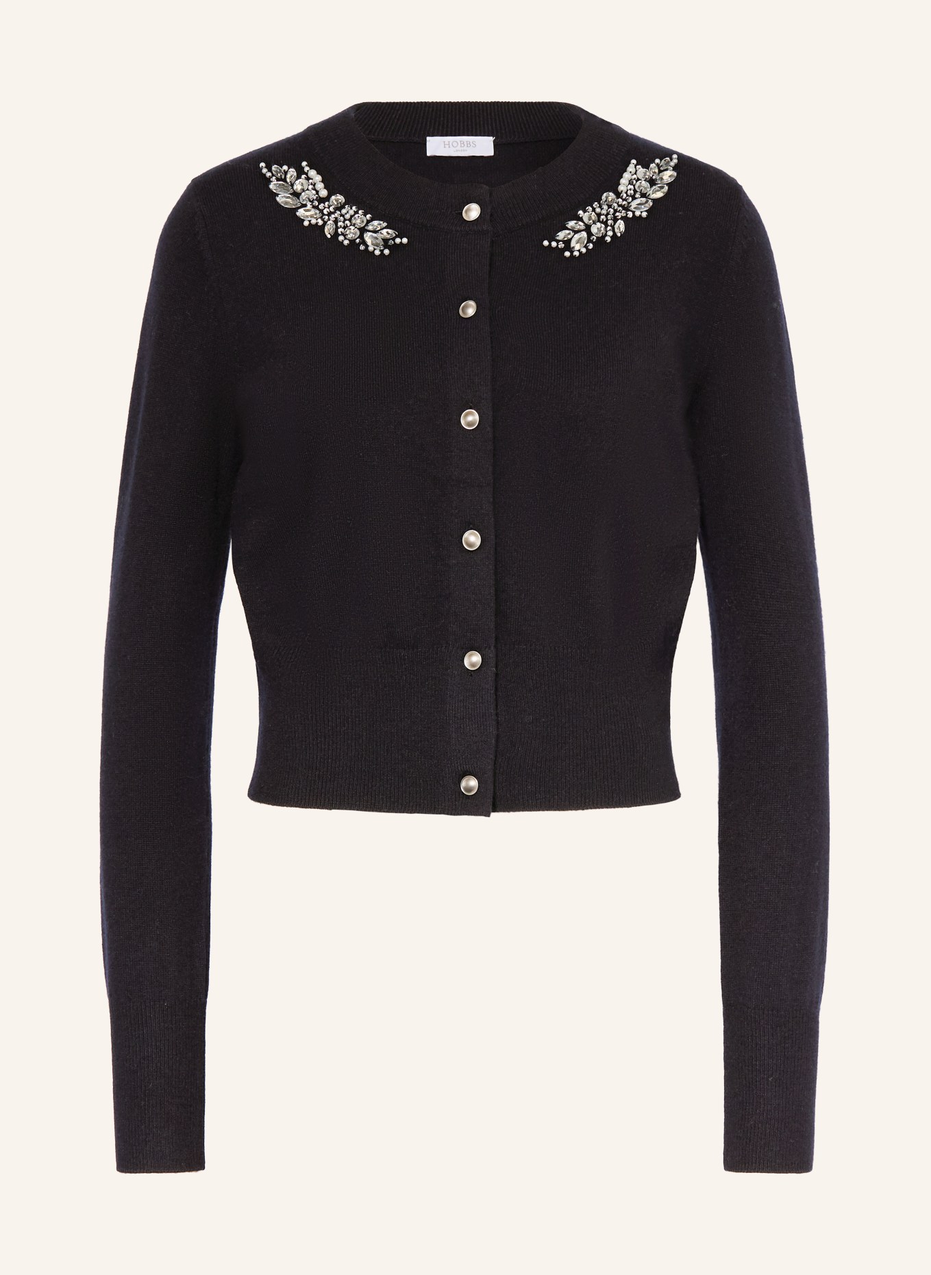 HOBBS Strickjacke PENELOPE mit Schmucksteinen: DUNKELBLAU