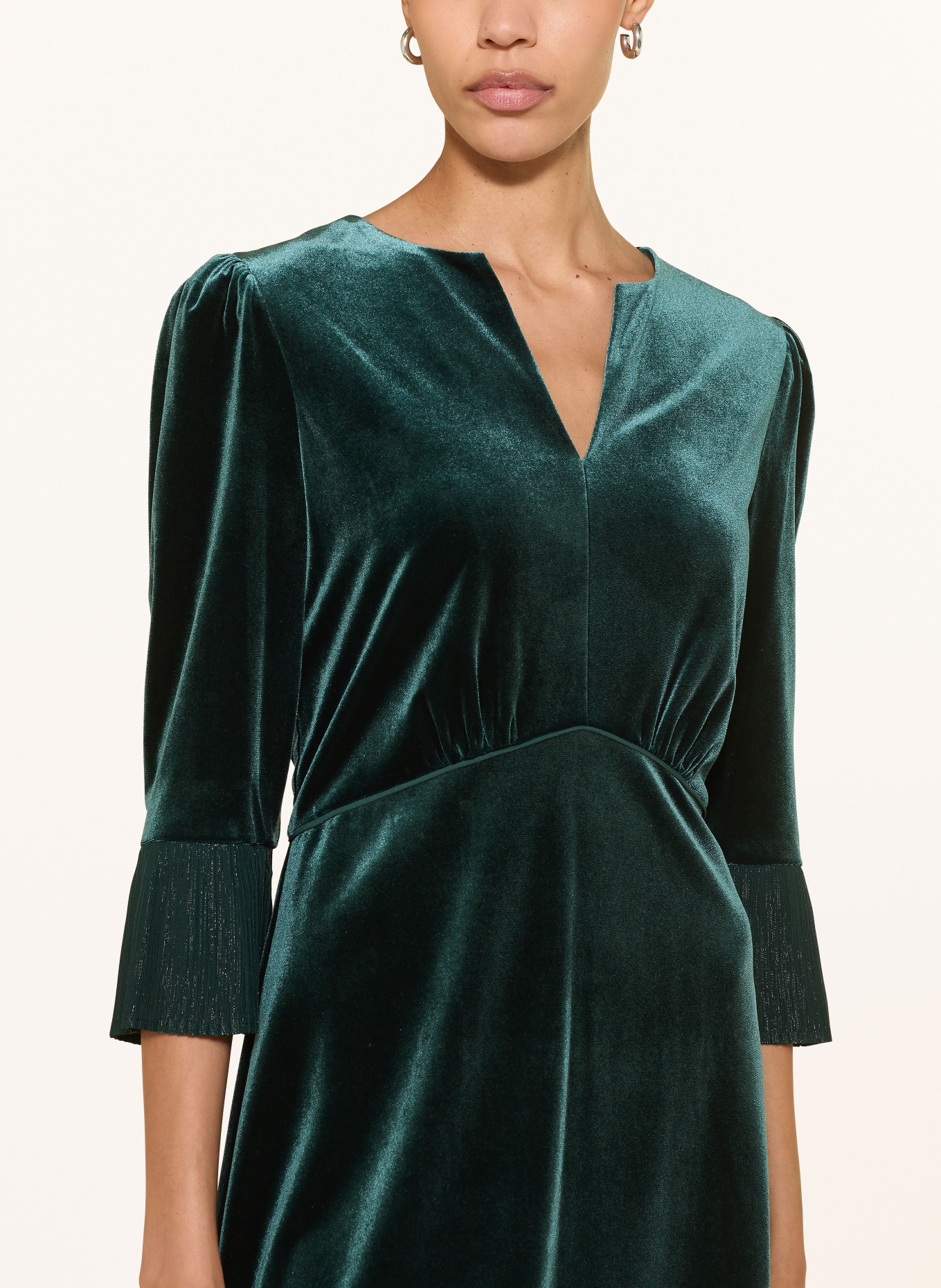 HOBBS Samtkleid VIOLET: PETROL