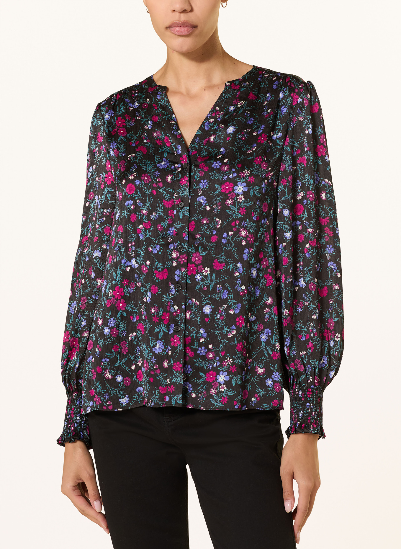 HOBBS Bluse TASHA: SCHWARZ / PINK / BLAU