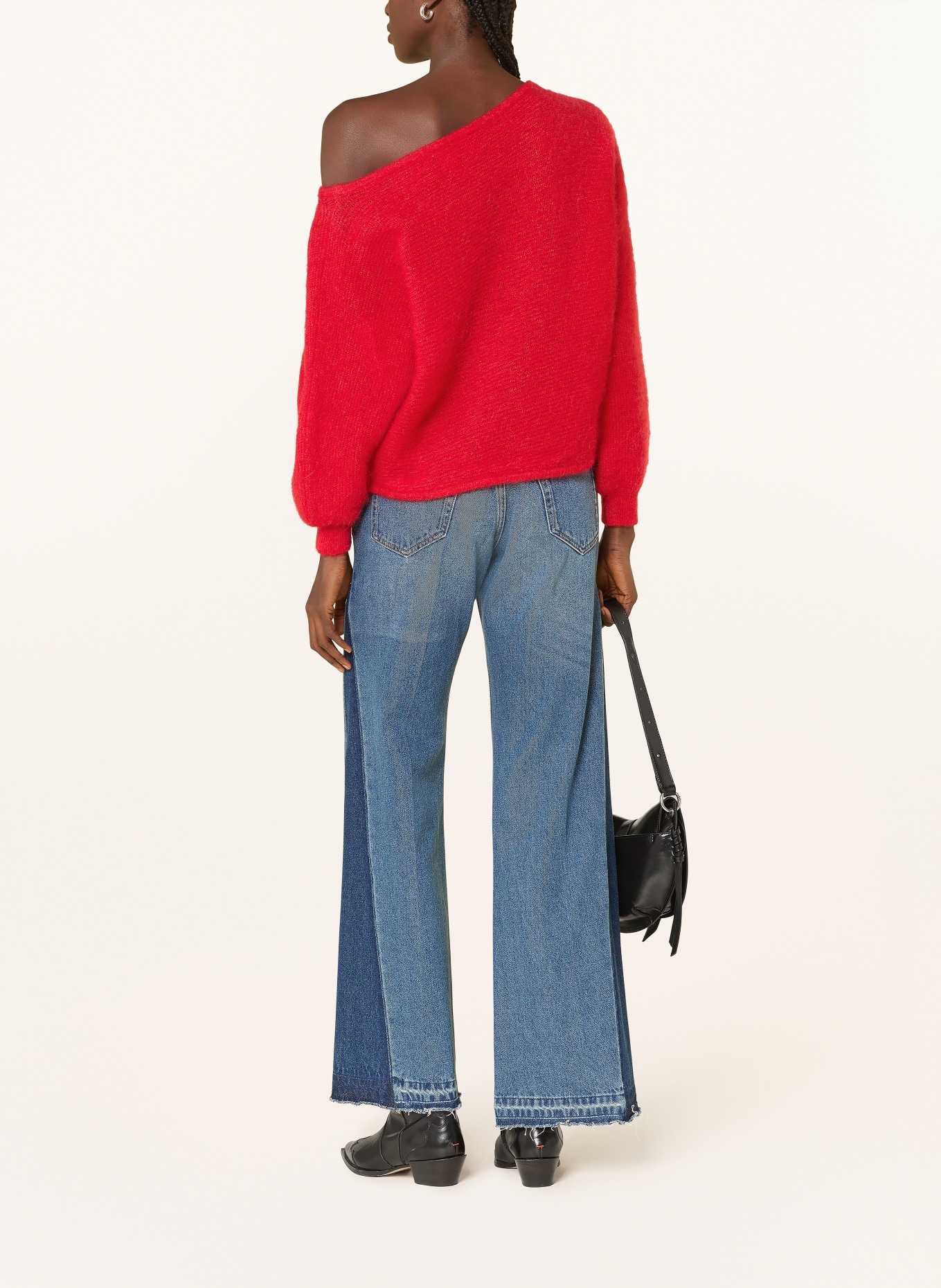 ba&sh One-Shoulder-Pullover SUELA: ROT