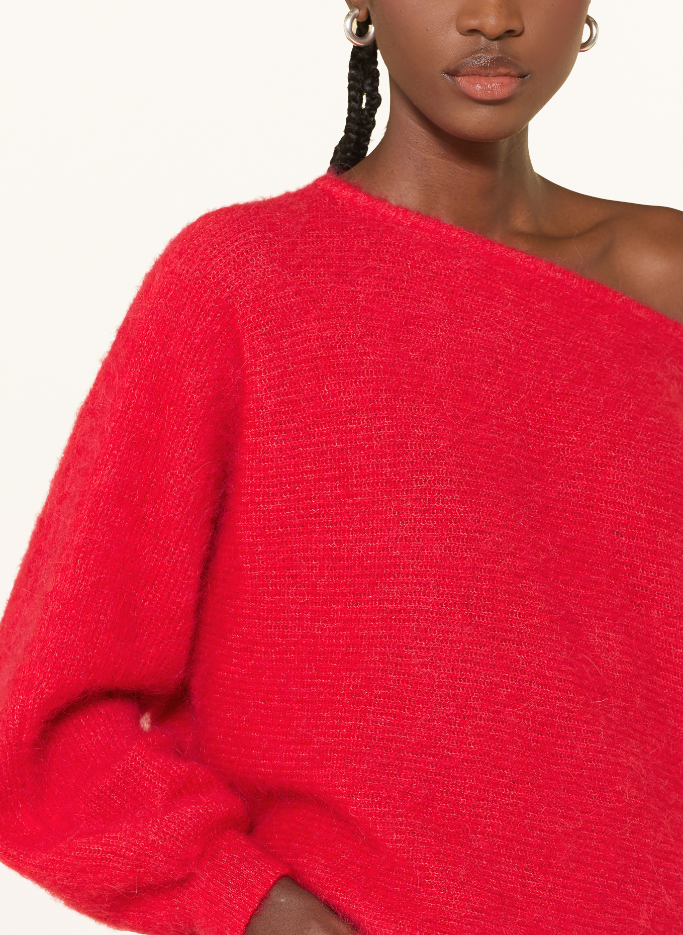 ba&sh One-Shoulder-Pullover SUELA: ROT