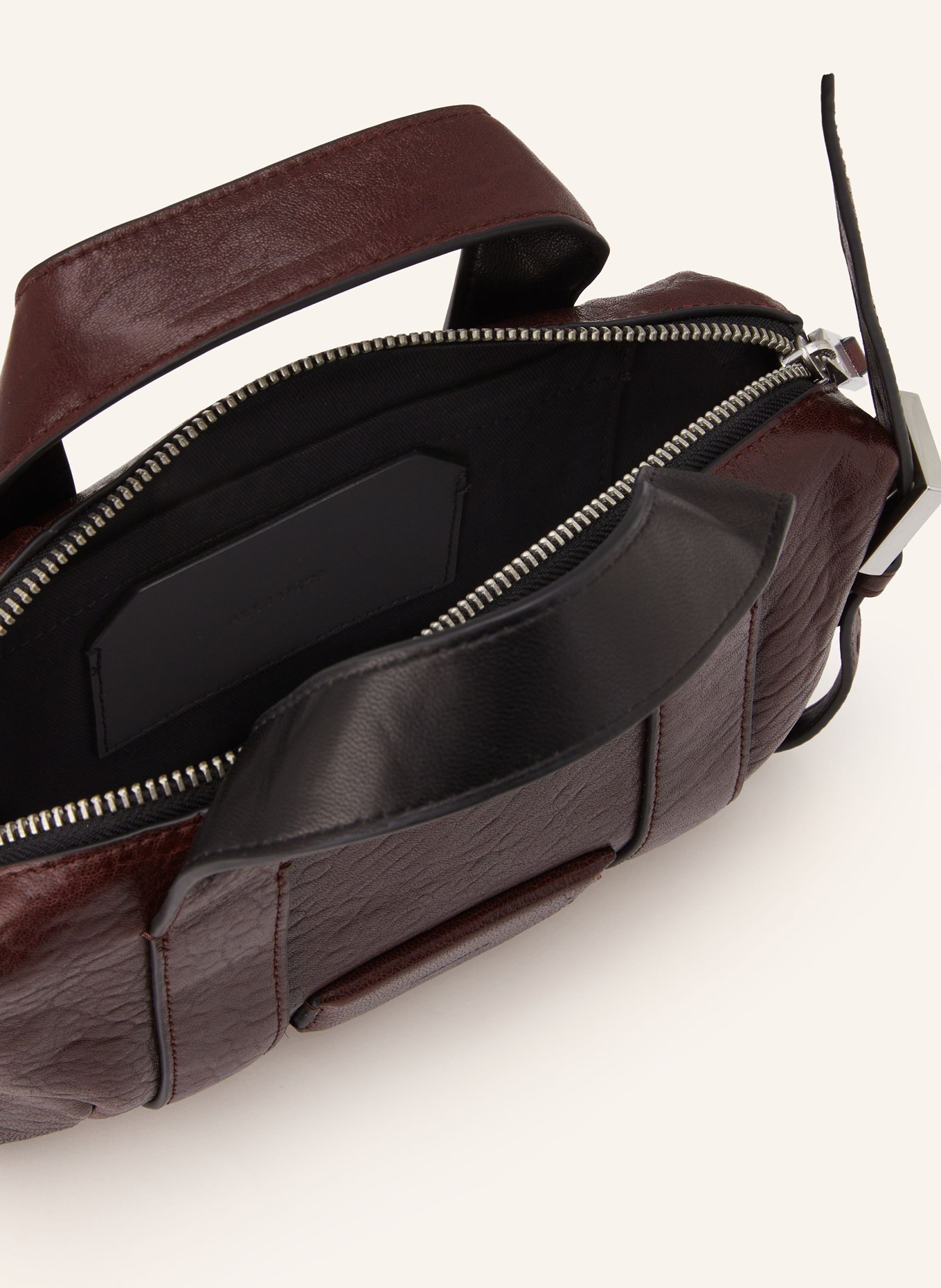 ALLSAINTS ARES shoulder bag: DARK RED / SILVER