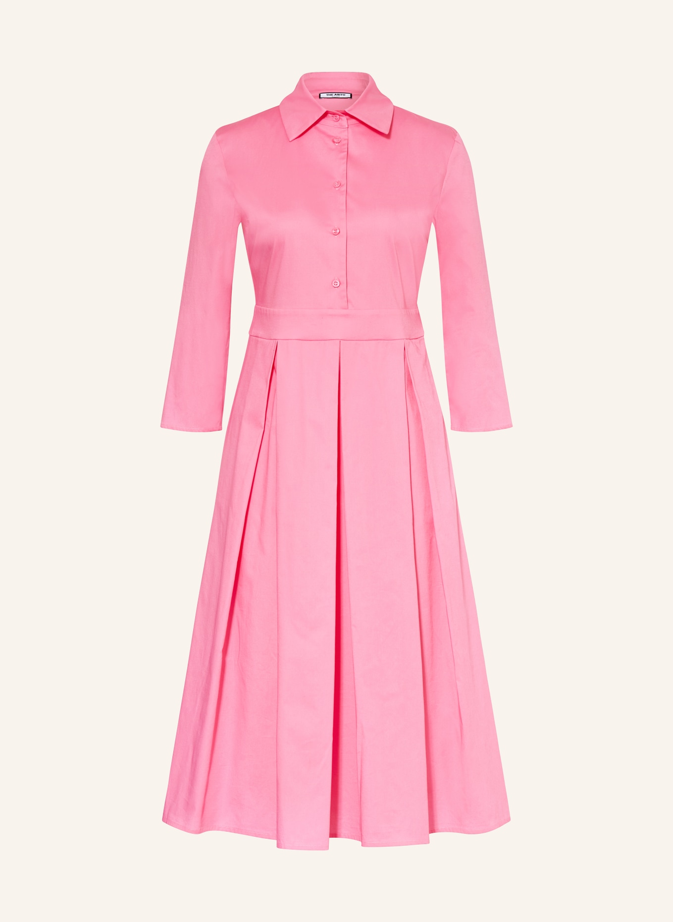 THE ABITO Hemdblusenkleid mit 3/4-Arm: PINK