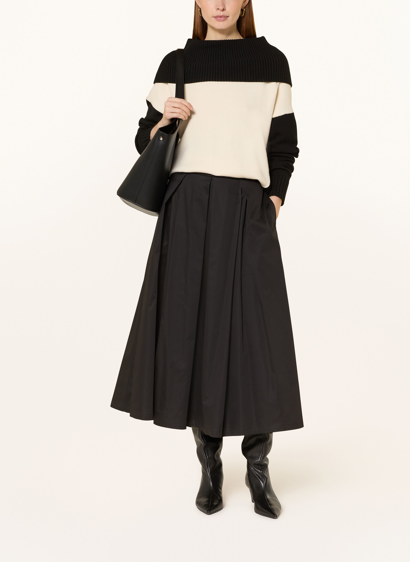 Phase Eight Faltenrock TRINITY: SCHWARZ