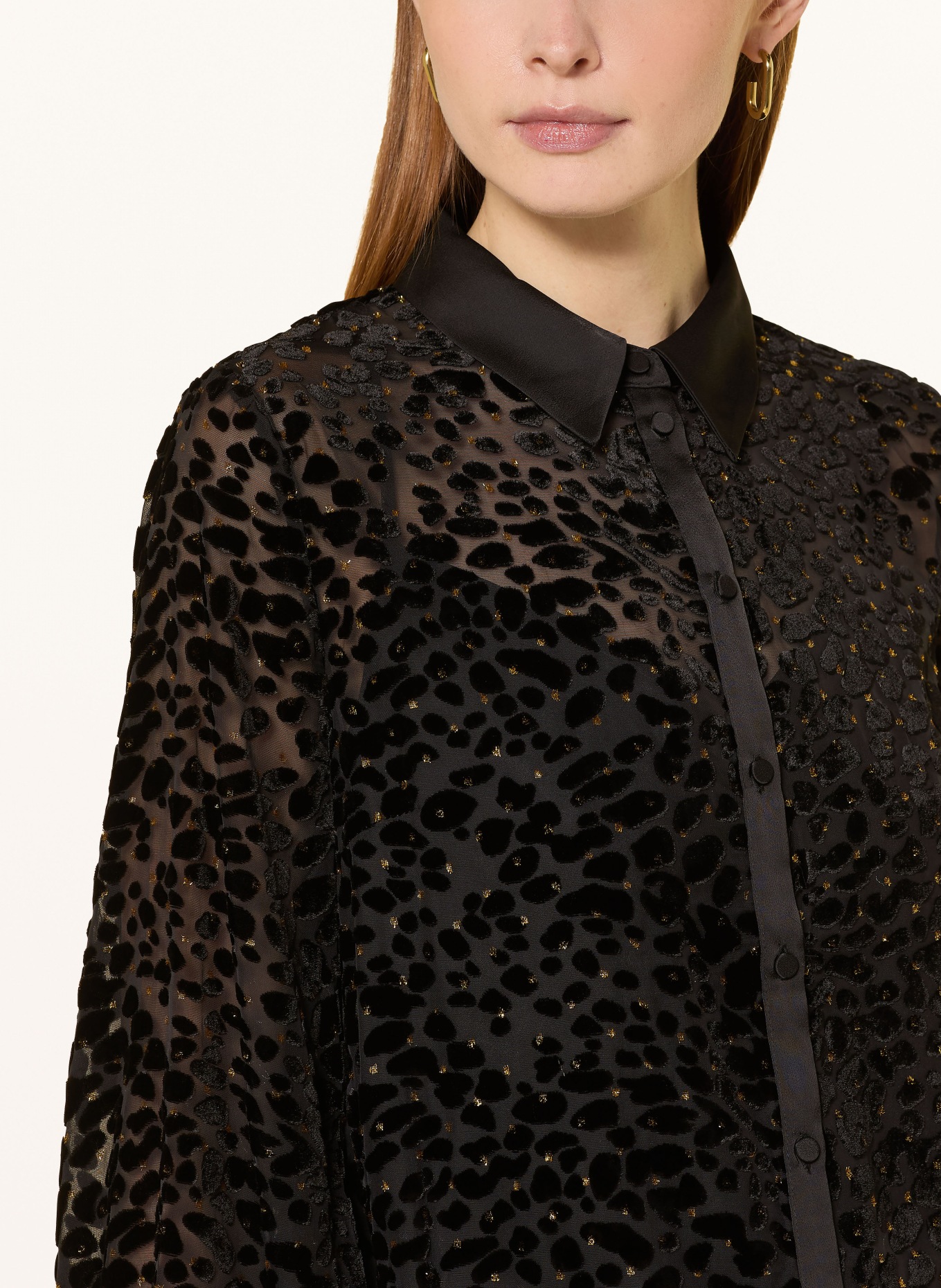 Phase Eight Hemdbluse DELLA mit Glitzergarn: SCHWARZ