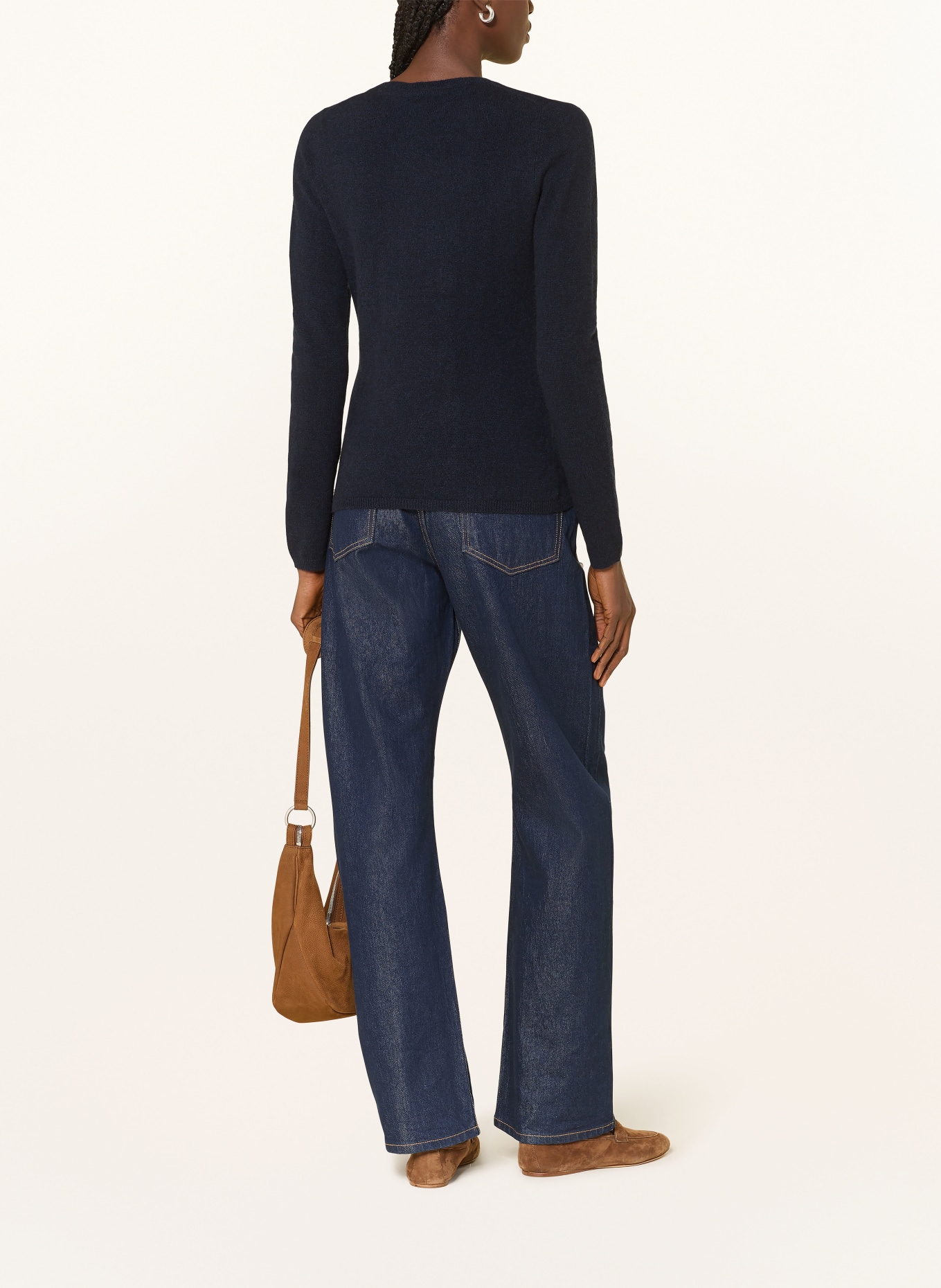 FTC CASHMERE Cashmere-Pullover: DUNKELBLAU