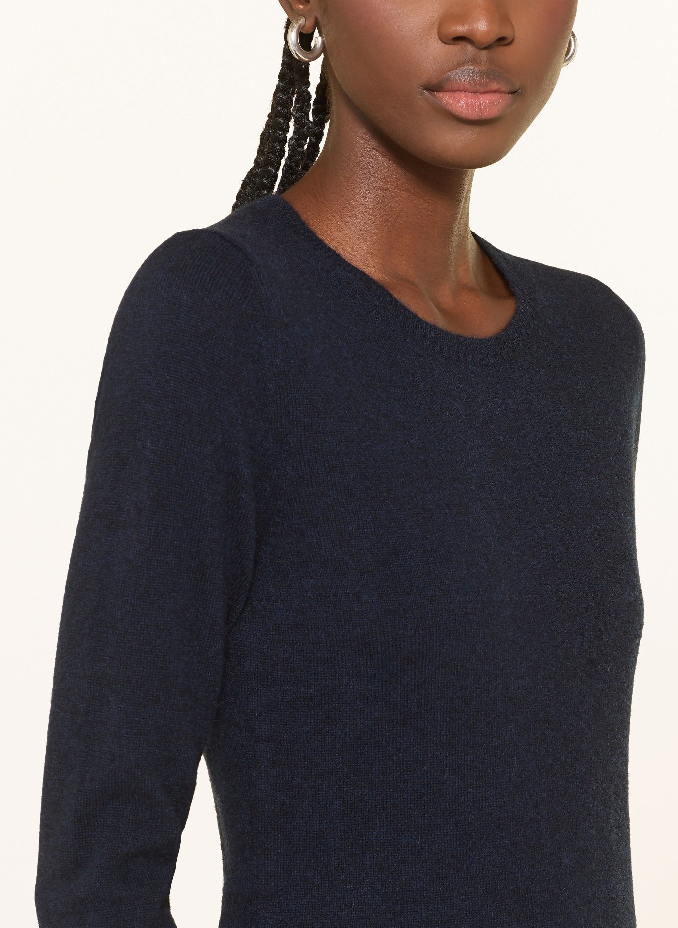 FTC CASHMERE Cashmere-Pullover: DUNKELBLAU
